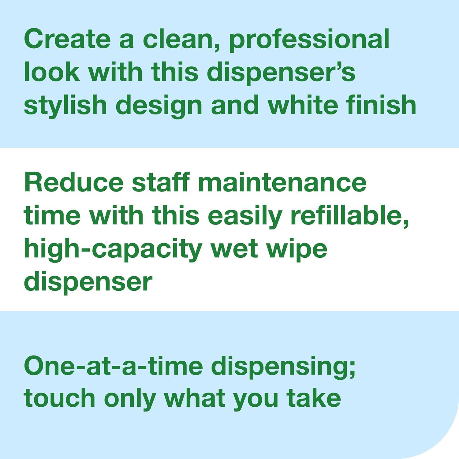 imageEverwipe by Tork Centerfeed Wet Wipe Dispenser White for use with Wet Wipe Jumbo Roll W12 Refills 192816 192821 and 192830 192851 10DISPWet Wipe Dispenser