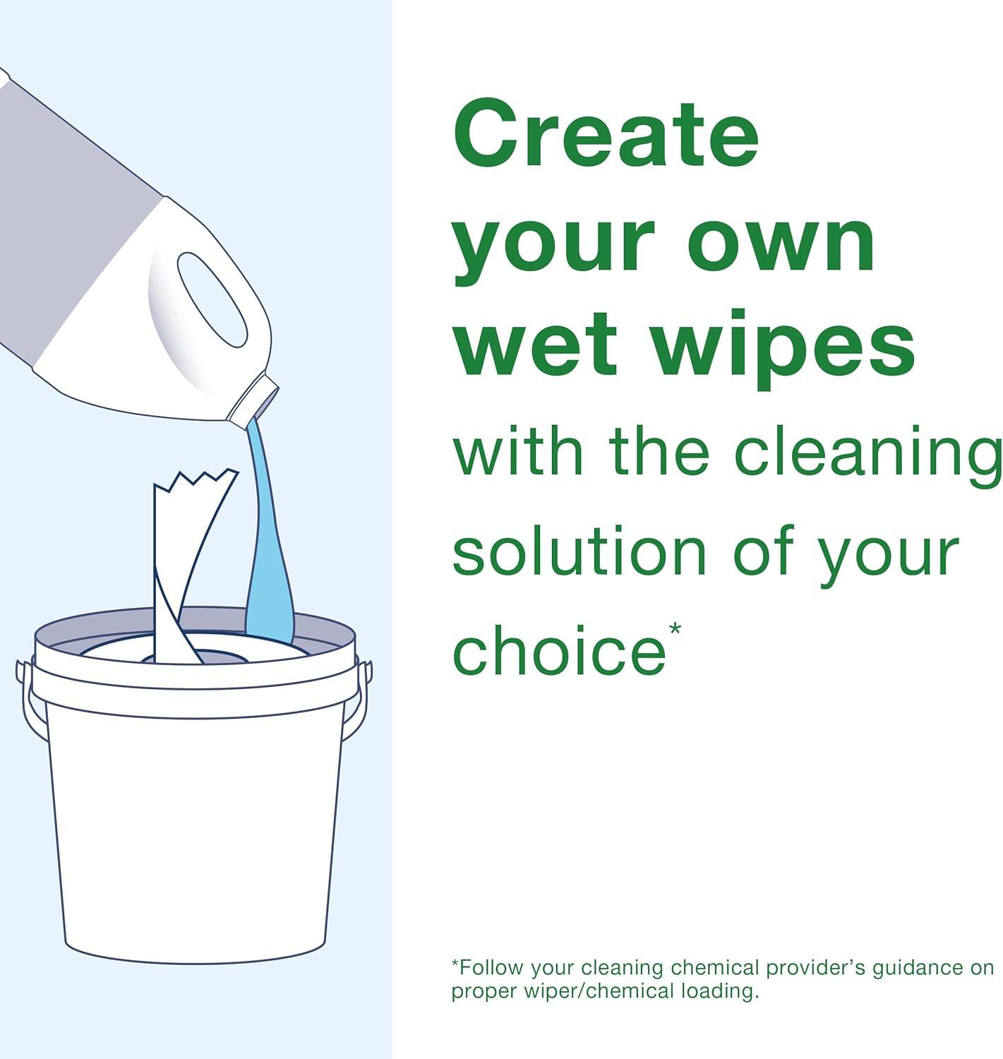 imageEverwipe by Tork ChemReady Wiping Rolls Make Your Own Wet Wipes 6 x 180 wipes 192840 026180