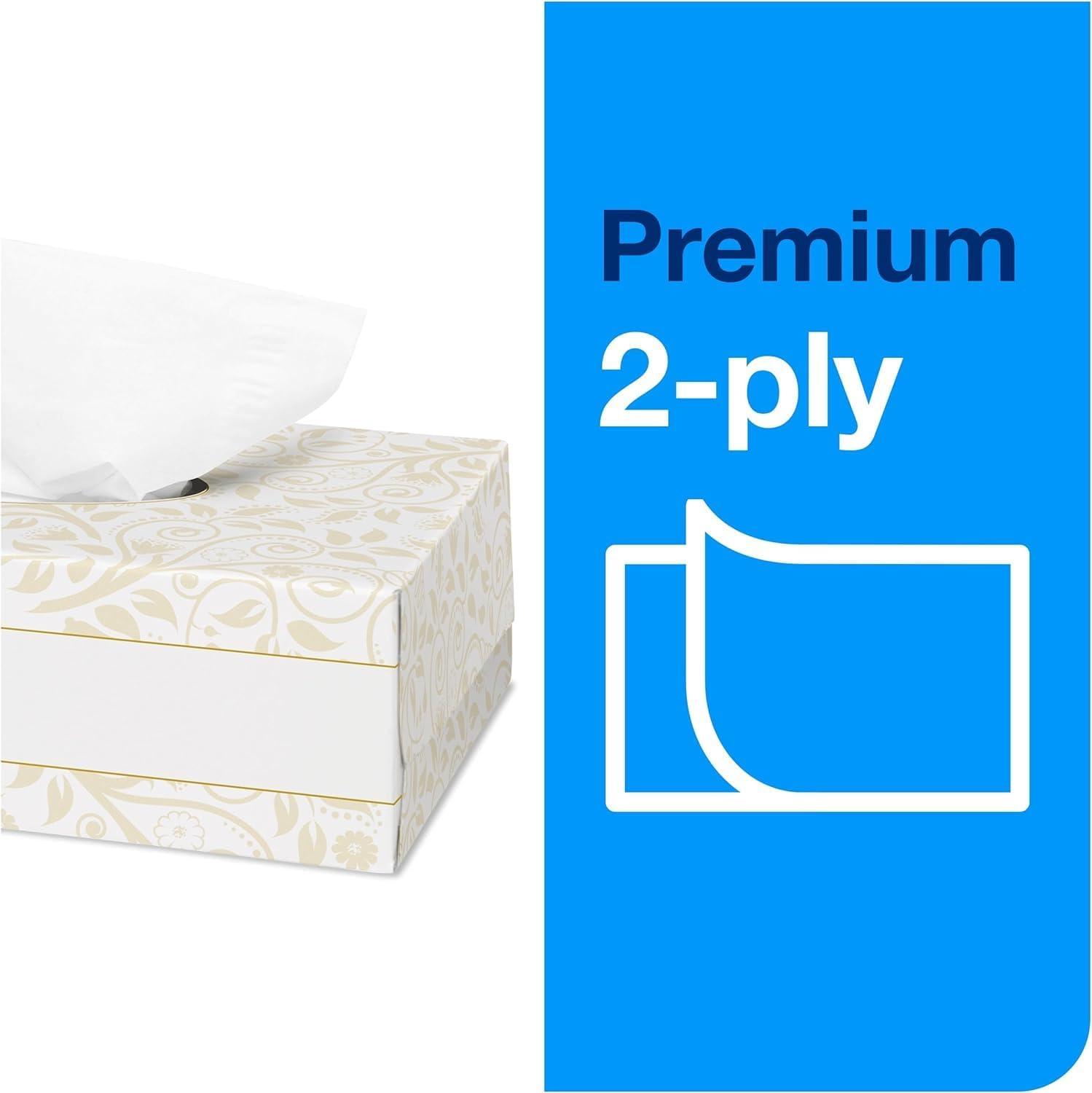 imageTork Advanced Facial Tissue White Soft Gentle 2Ply F1 Dispenser Compatible 30 Boxes x 100 Tissues TF6810Flat Box