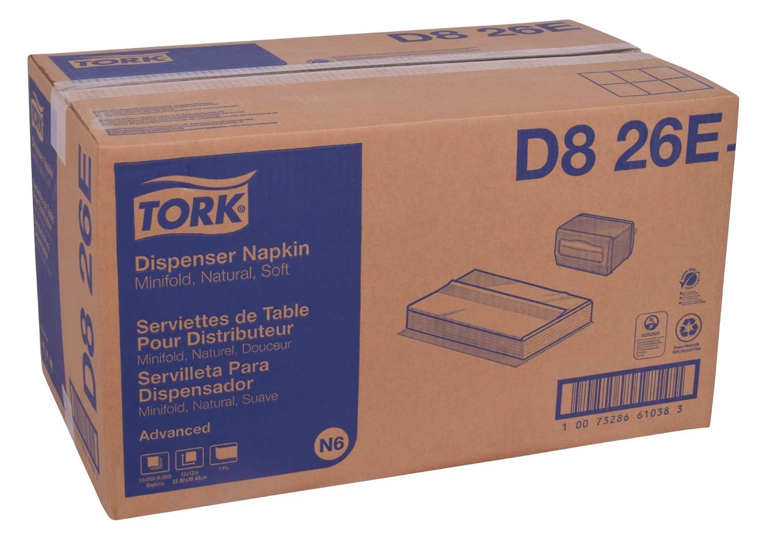 imageTork Advanced Soft Minifold Dispenser Napkin 12 x 500 Napkins N6 D826ENatural