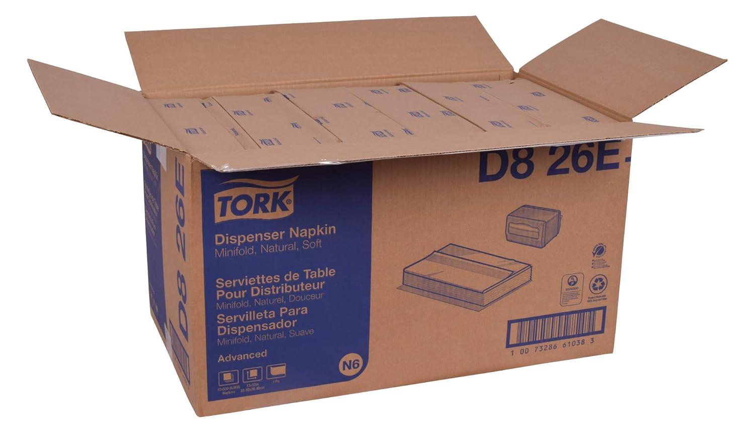 imageTork Advanced Soft Minifold Dispenser Napkin 12 x 500 Napkins N6 D826ENatural