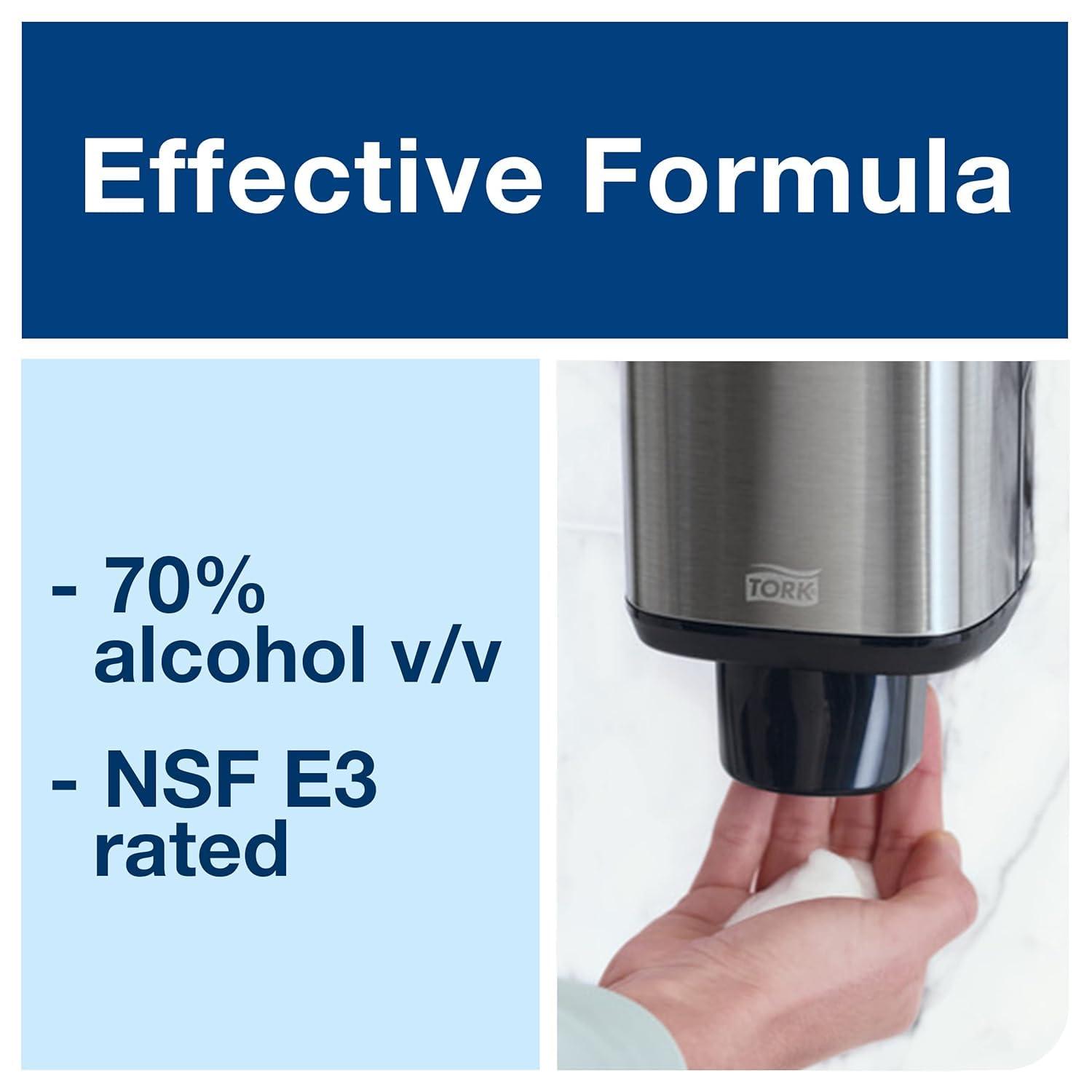 imageTork Alcohol Foam Hand Sanitizer S4 6 x 1L 400217 3382 Fl Oz Pack of 6Alcohol Foam Sanitizer