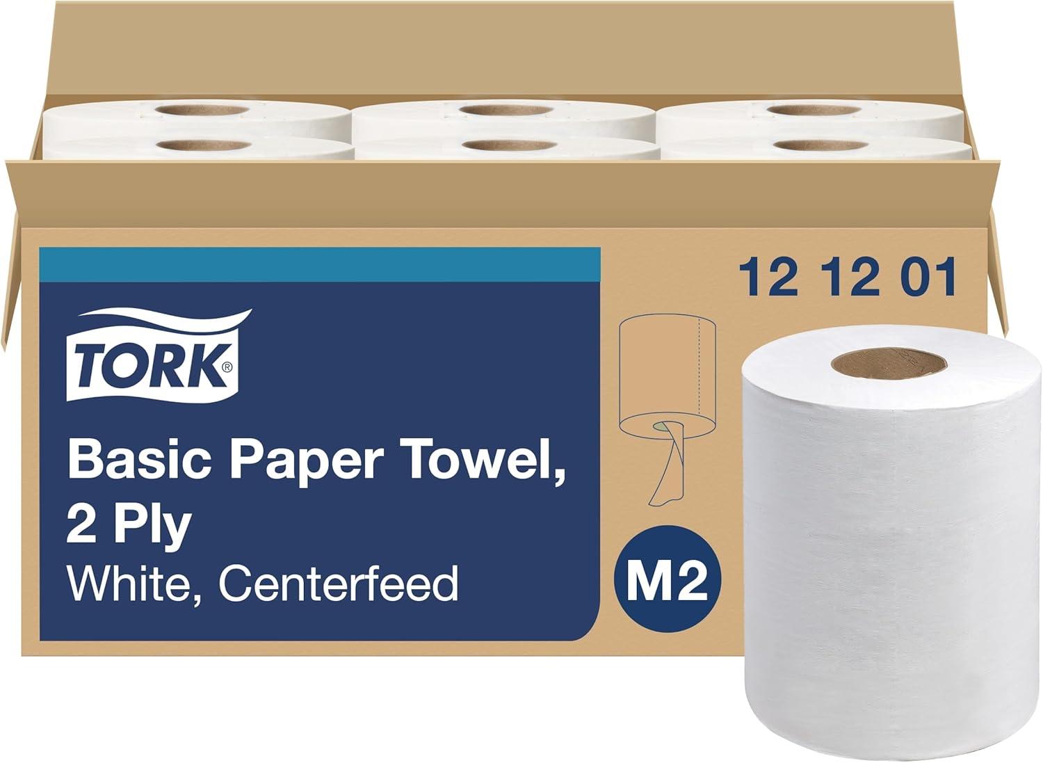 imageTork Basic Centerfeed Paper Wiper White M2 High Absorbency 6 x 600 Sheets 121201White