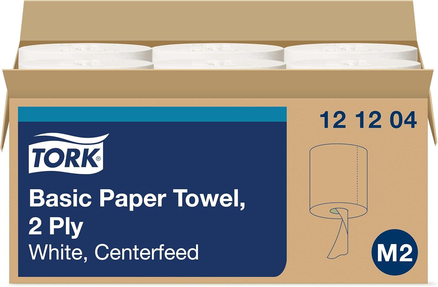 imageTork Basic Centerfeed Paper Wiper White M2 High Absorbency 6 x 600 Sheets 121201White
