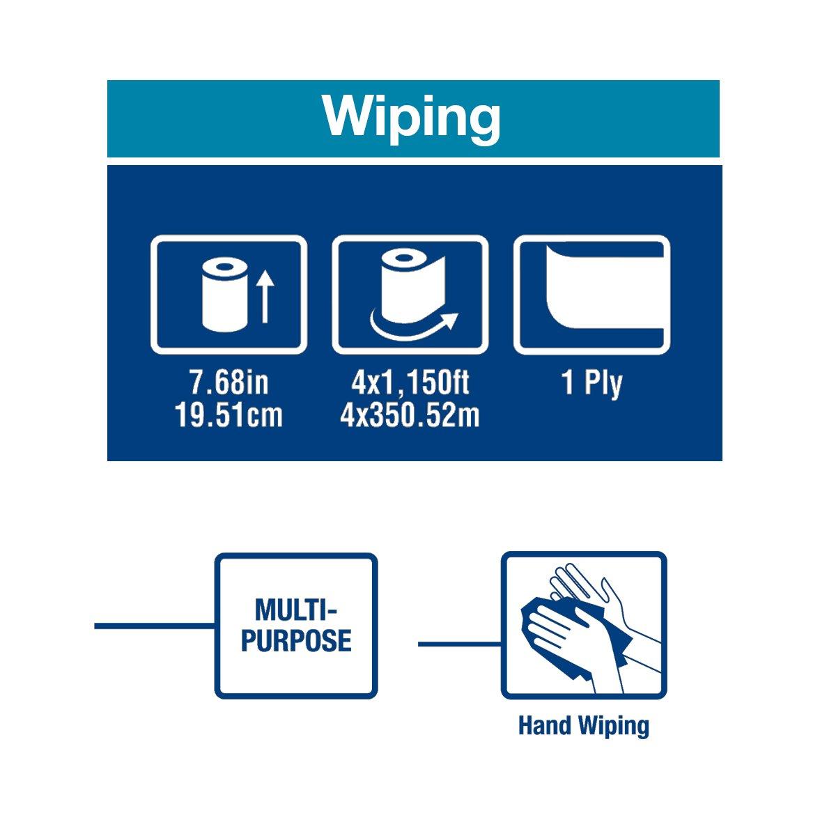 imageTork Basic Paper Wiper White W6 Roll Towel 4 x 1452 Sheets 291380White