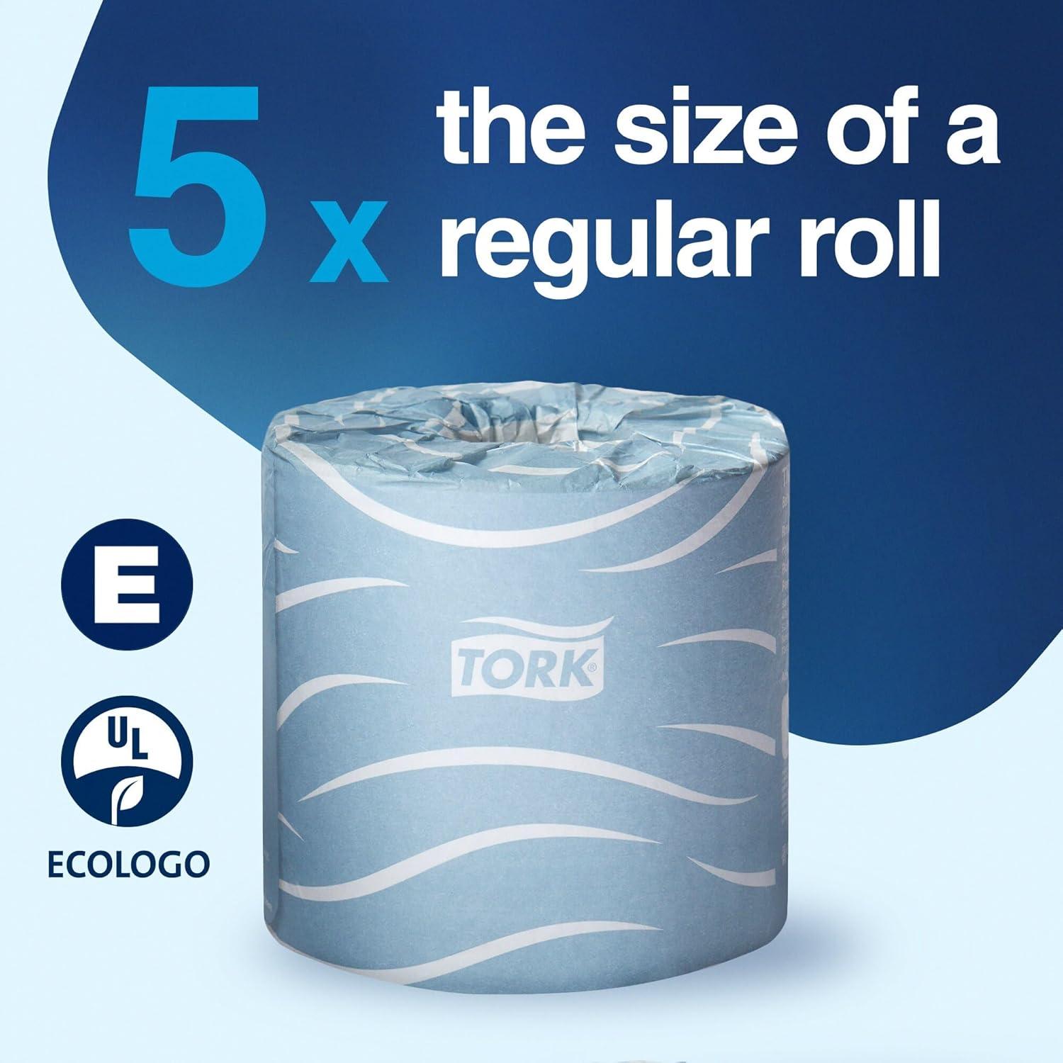 imageTork Bath Tissue Roll Advanced 2ply For everyday use at home Biodegradable 4x375quot 500 sheetsroll 48 rollscase