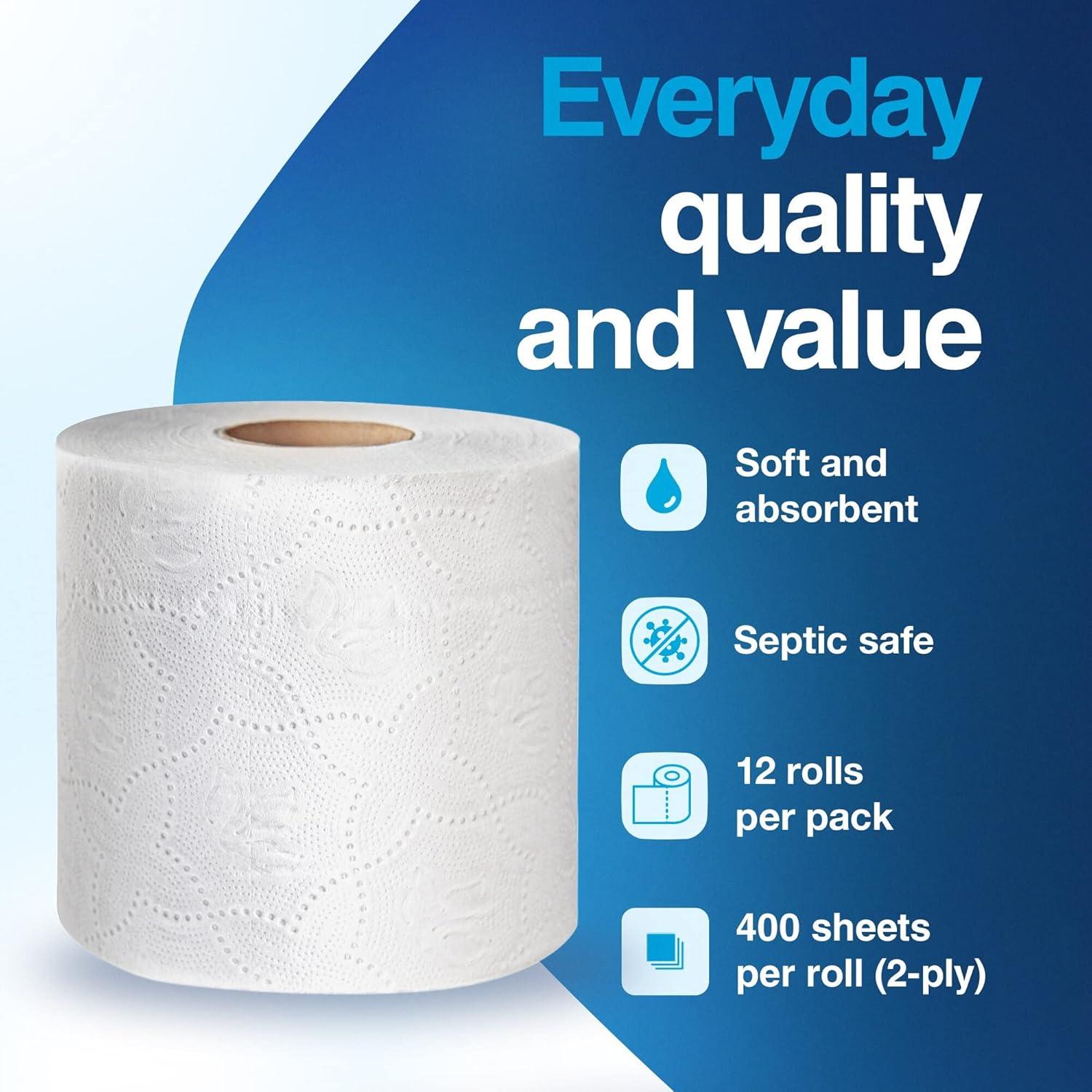 imageTork Bath Tissue Roll Premium 2ply For everyday use at home Extra soft toilet paper 41x4quot 400 sheetsroll 12 rollspoly pack 4 packscase