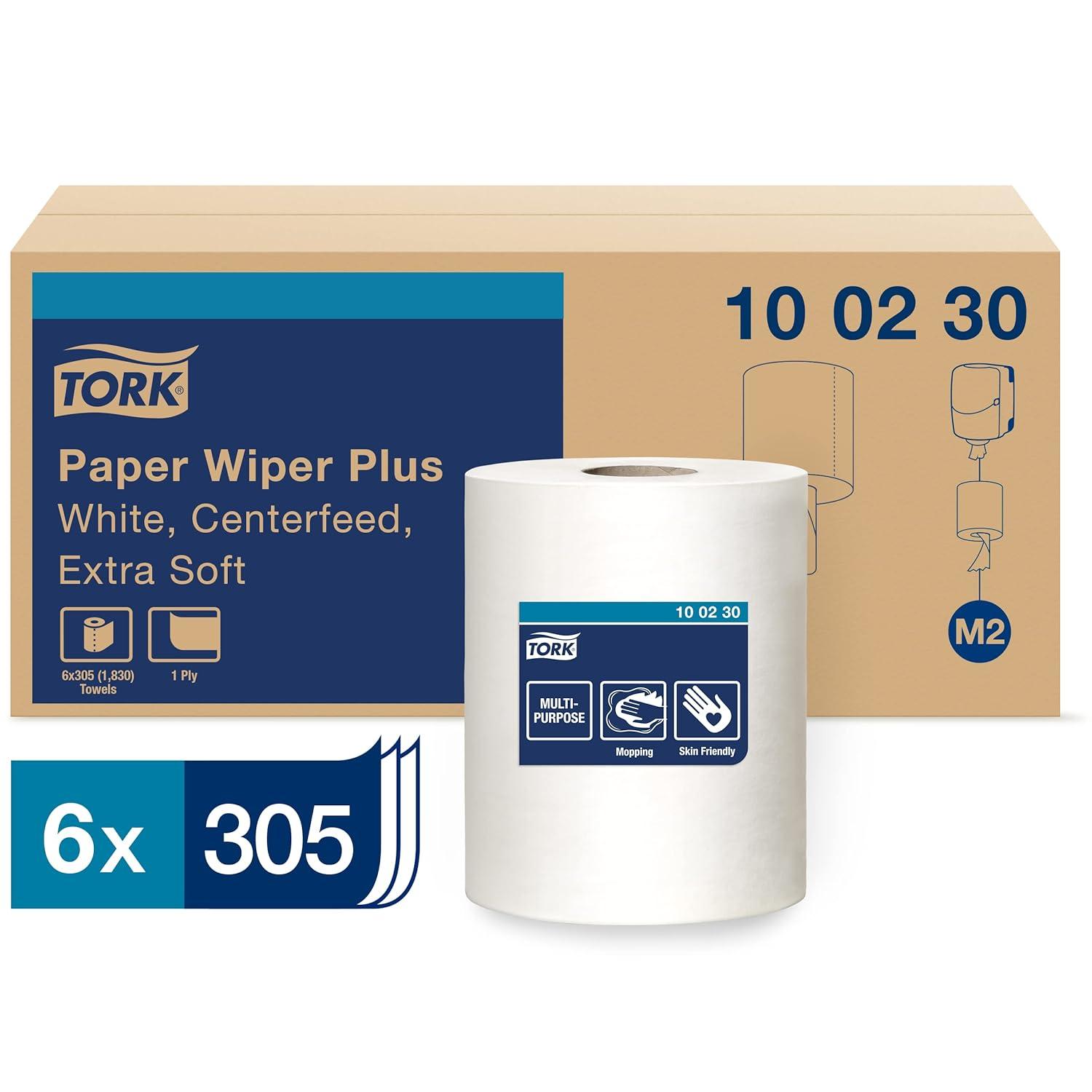 imageTork Centerfeed Dispenser White  M2  Refill  Centerfeed Paper Wiper White 6 x 305 Sheets