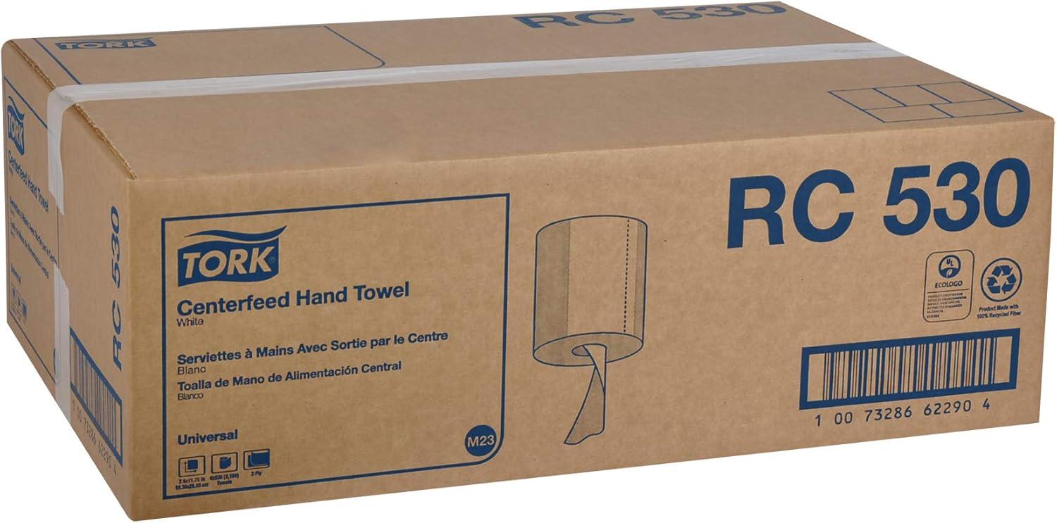 imageTork Centerfeed Hand Towel White Oneatatime Dispensing M23 Compatible 6 Rolls x 530 Sheets RC530Hand Towel