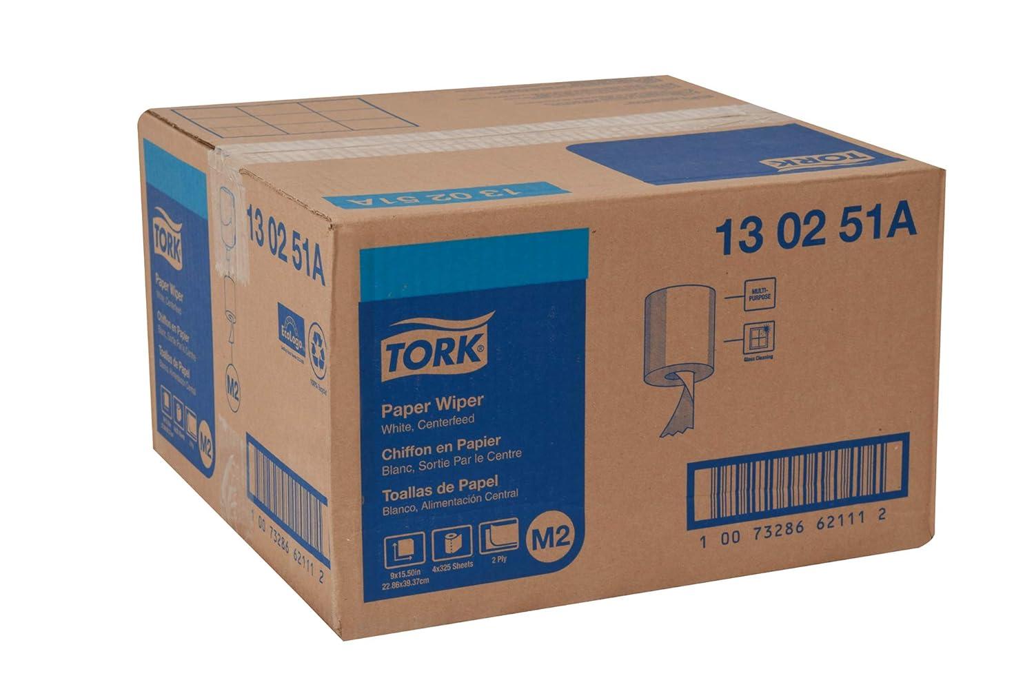imageTork Centerfeed Paper Wiper White M2 100 Recycled 4 x 325 Sheets 130251ATork M2  Centerfeed Hand Towel
