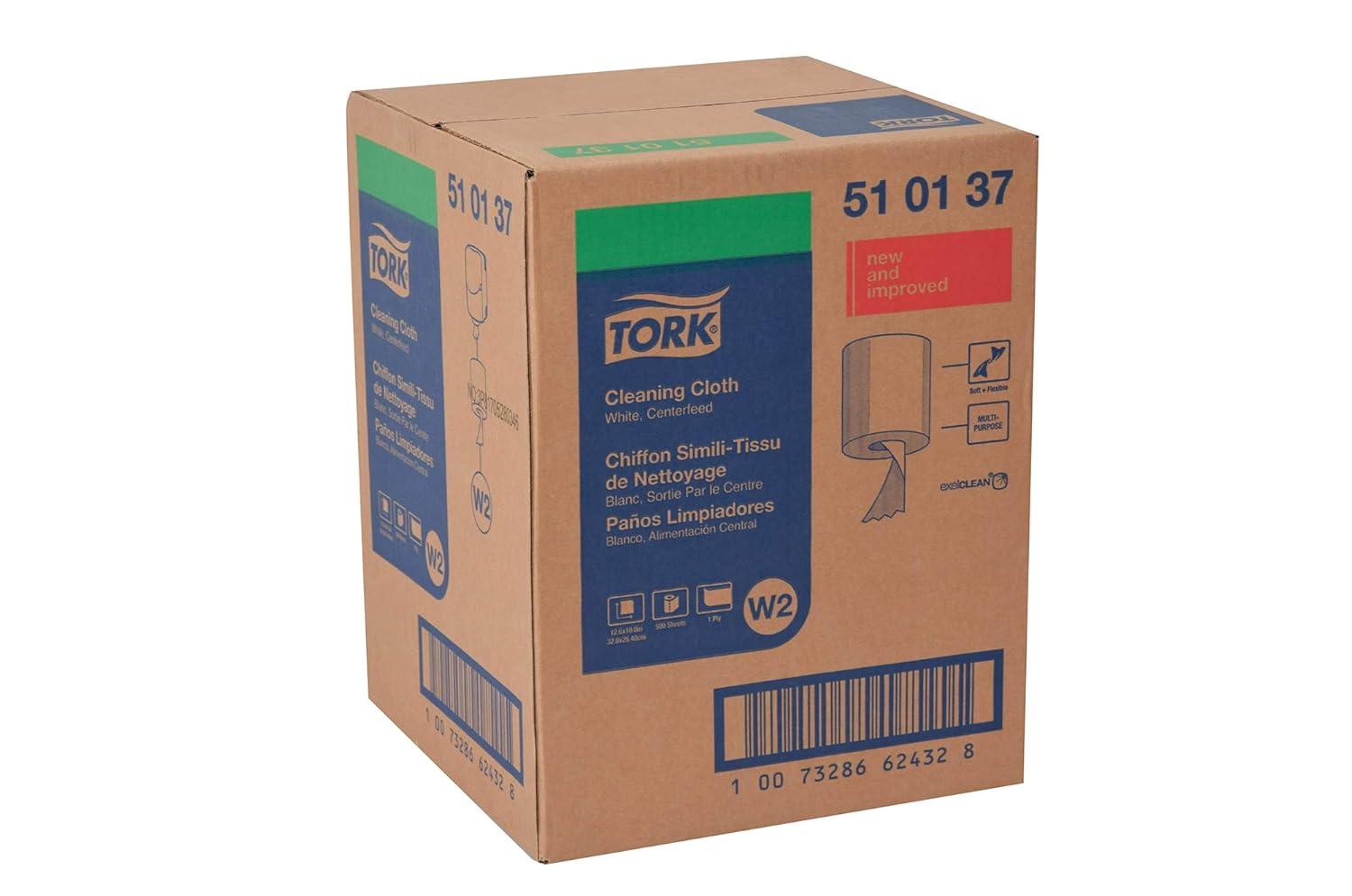 imageTork Cleaning Cloth White W2 Reusable 1 x 500 Cloths 510137