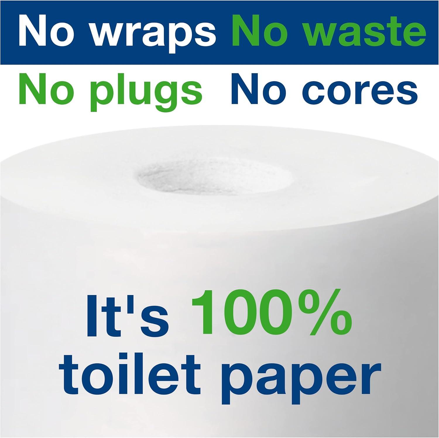 imageTork Coreless HighCapacity Toilet Paper Roll White T7 Advanced 2Ply 36 x 1000 sheets 47288012 x 1000 sheets