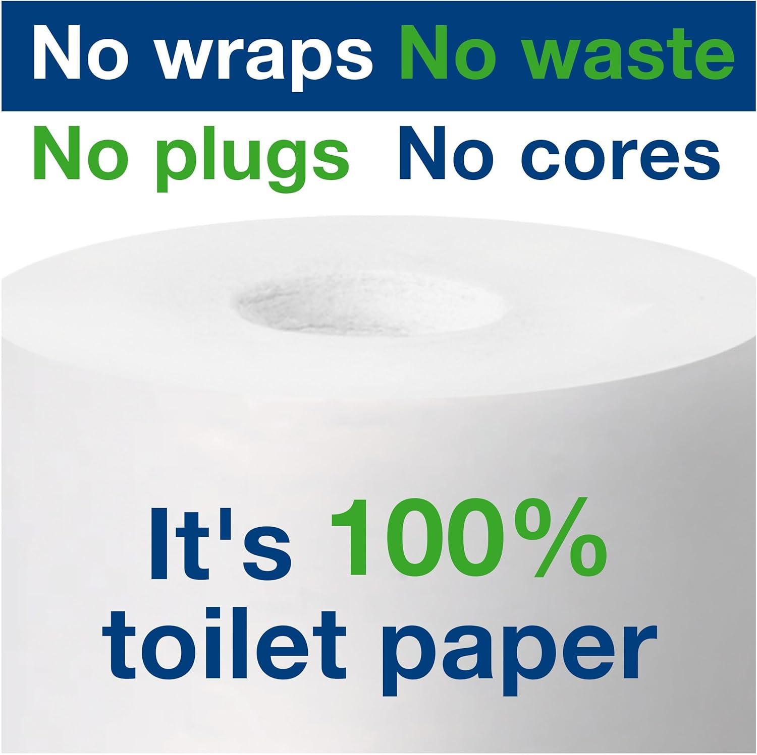 imageTork Coreless HighCapacity Toilet Paper Roll White T7 Advanced 2Ply 36 x 1000 sheets 47288036 x 1000 Sheets