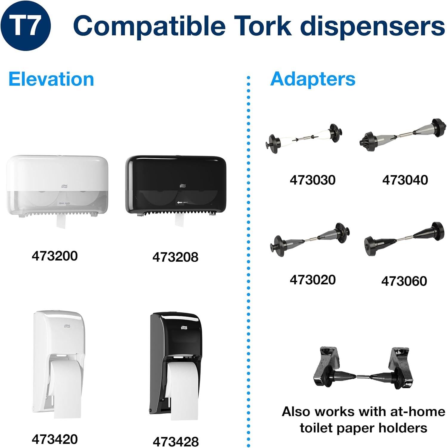 imageTork Coreless HighCapacity Toilet Paper Roll White T7 Advanced 2Ply 36 x 1000 sheets 47288036 x 1000 Sheets
