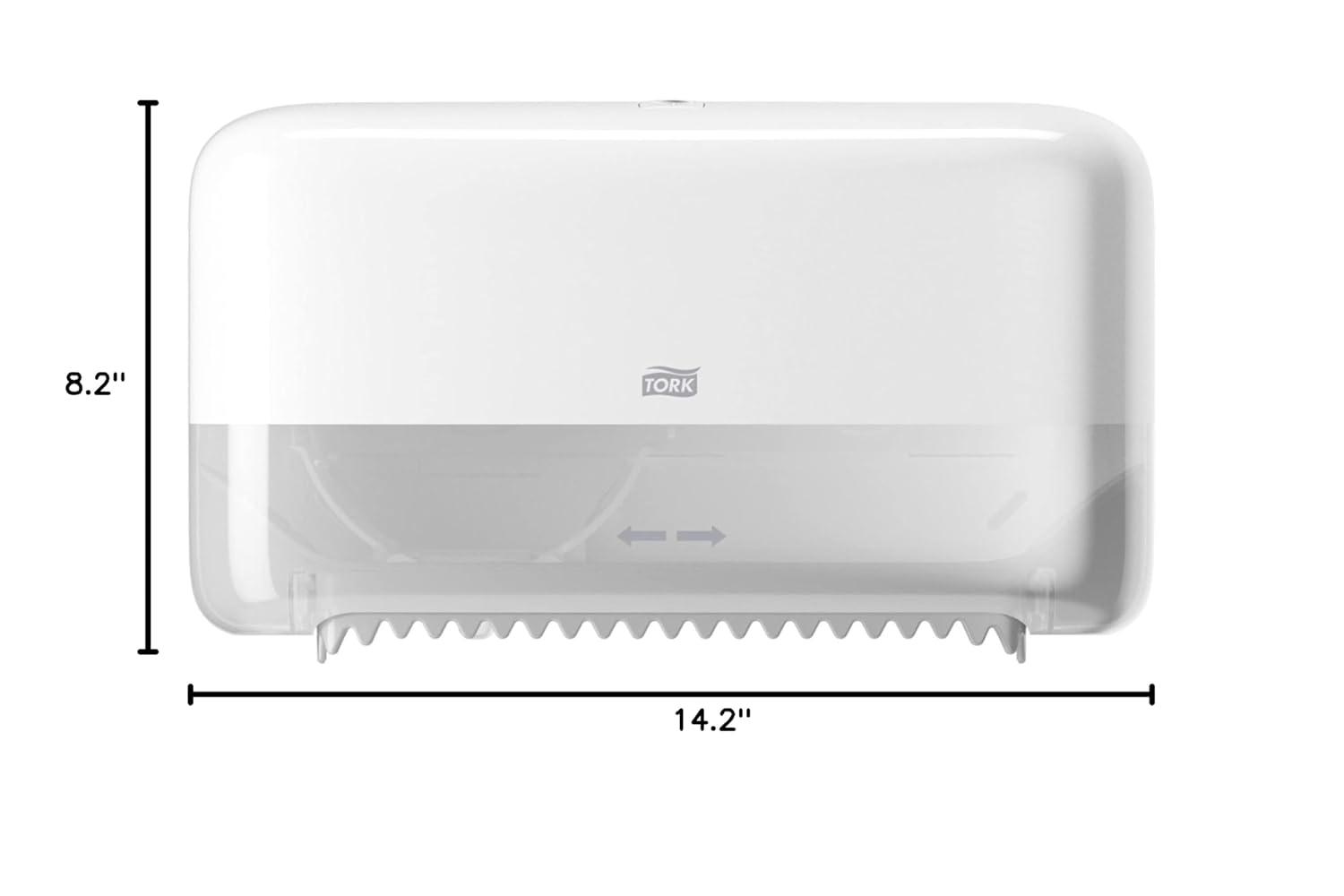 imageTork Coreless Toilet Paper Dispenser White For Homes and Small Businesses Fits T7 DispensersDispenser