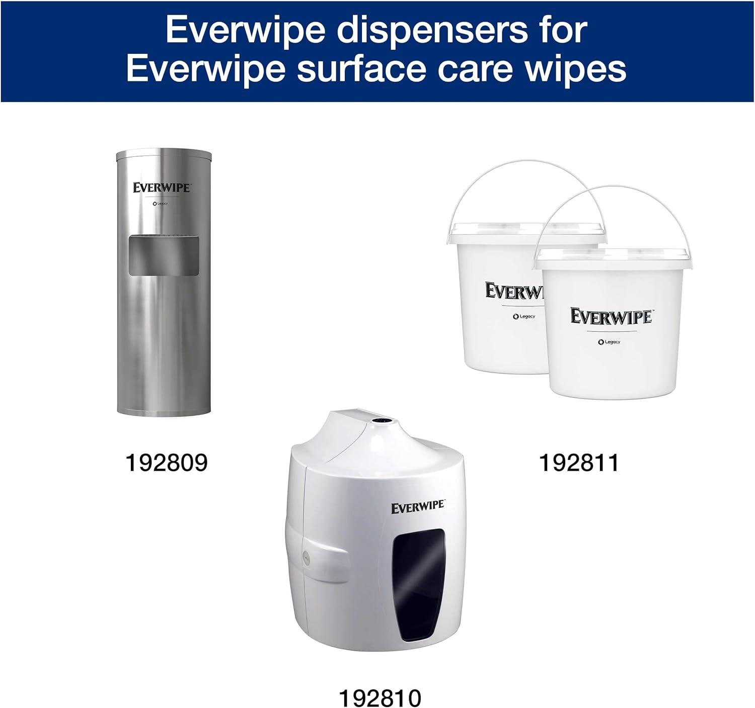 imageTork Everwipe Disinfectant Wipe Jumbo Rolls White Cleans and Deodorizes 4 x 800 wipes 192805 10100  Tork Everwipe Centerfeed Wet Wipe Dispenser White Wall Mounted 192810 10DISP