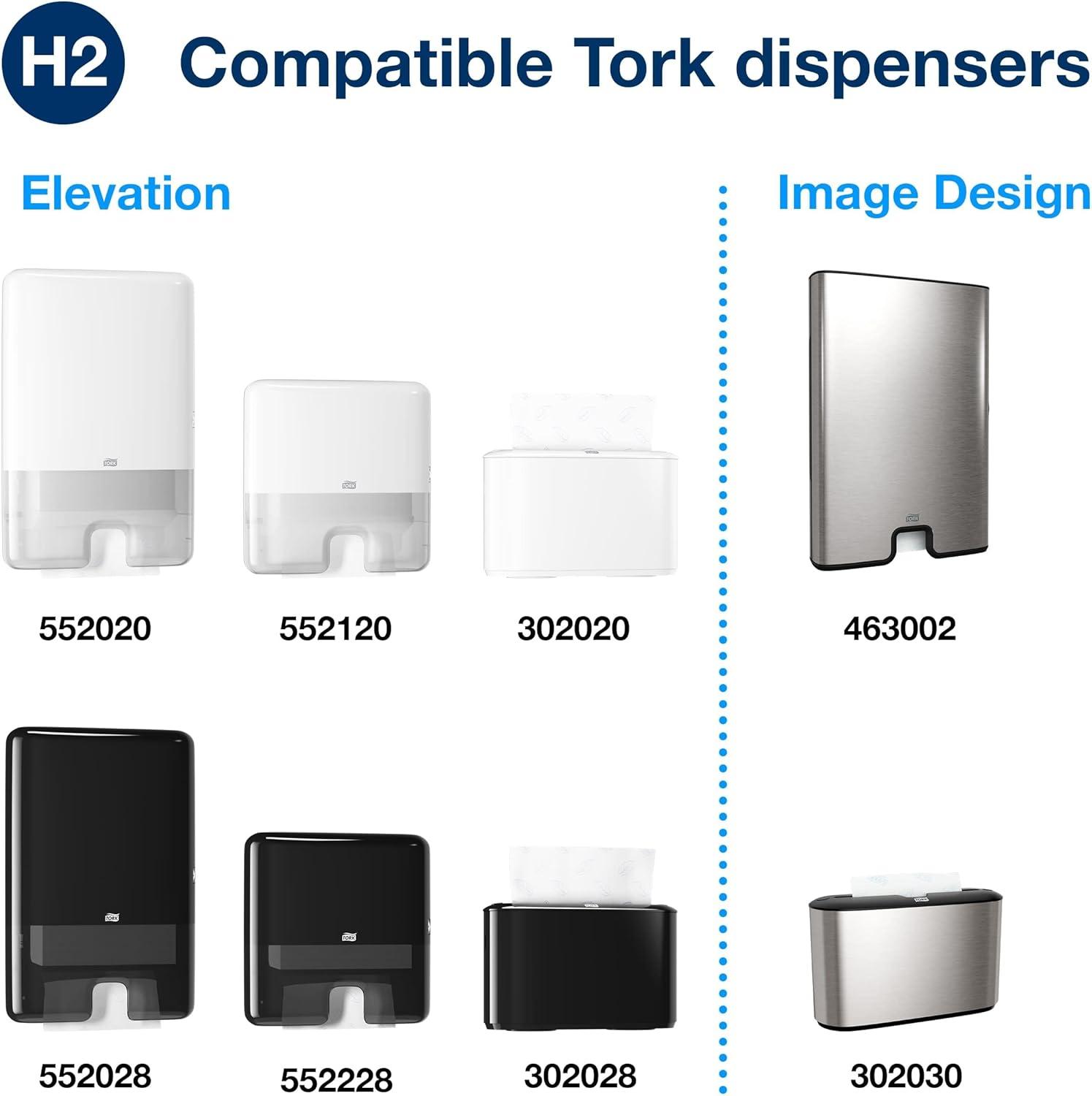 imageTork Everwipe Disinfectant Wipe Jumbo Rolls White Cleans and Deodorizes 4 x 800 wipes 192805 10100  Tork Multifold Hand Towel White H2 Universal 100 Recycled Fibers 16 x 250 Towels MB540A