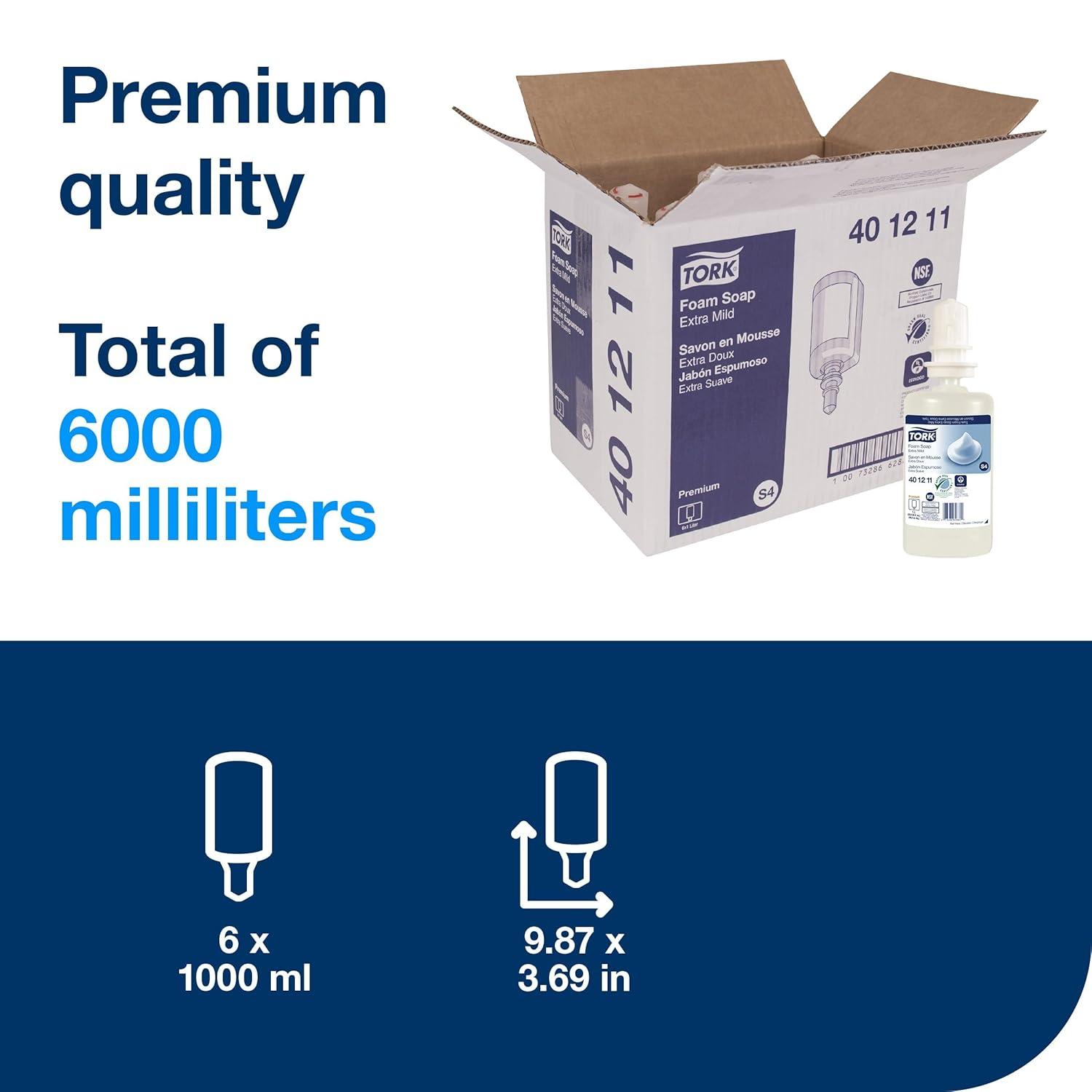 imageTork Extra Mild Foam Soap S4 No Fragrance Added 6 x 1L 401211