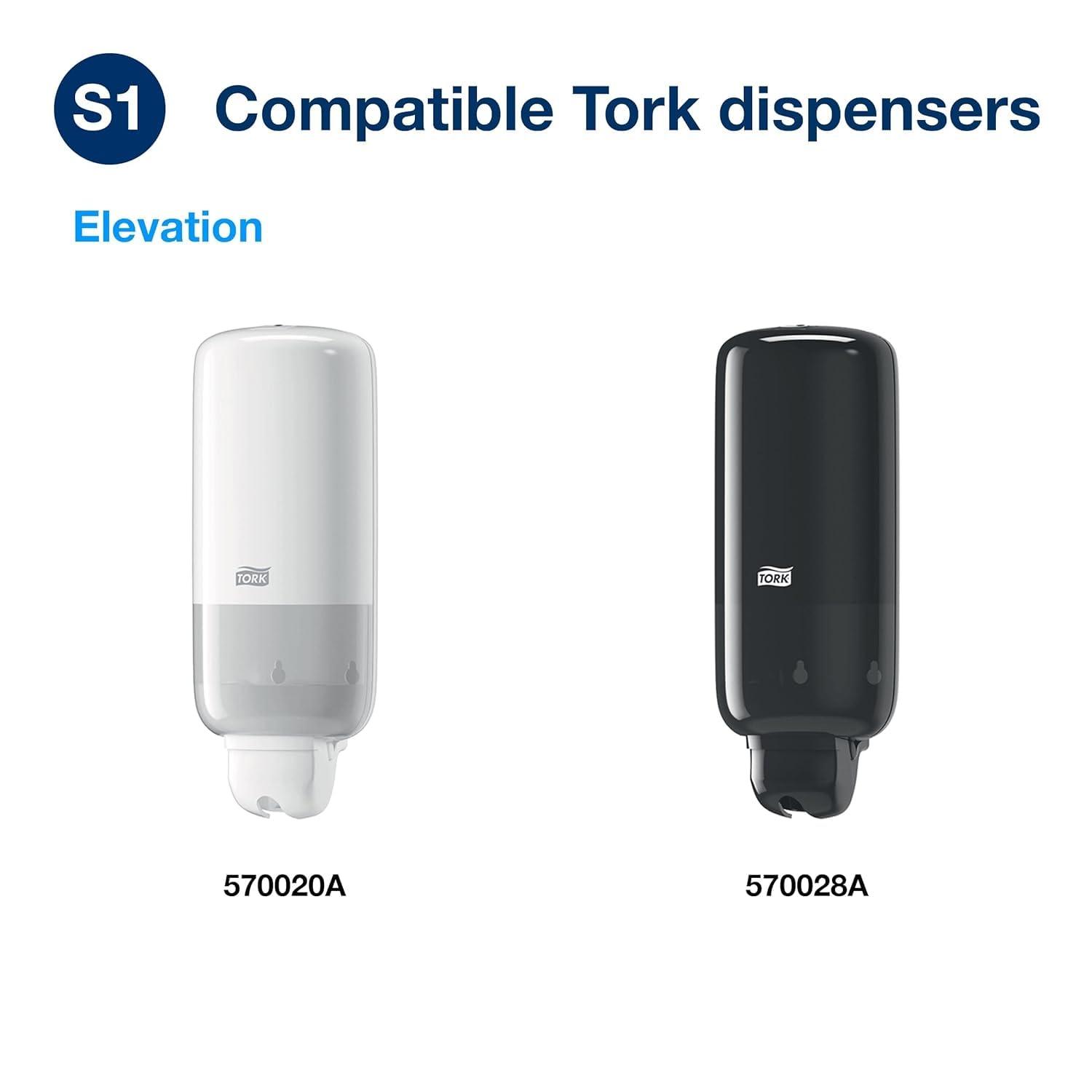 imageTork Extra Mild Hand Washing Liquid Soap S1 6 x 1L  Liquid Skincare Dispenser for Liquid Soap and Hand Sanitizer White Pack of 6