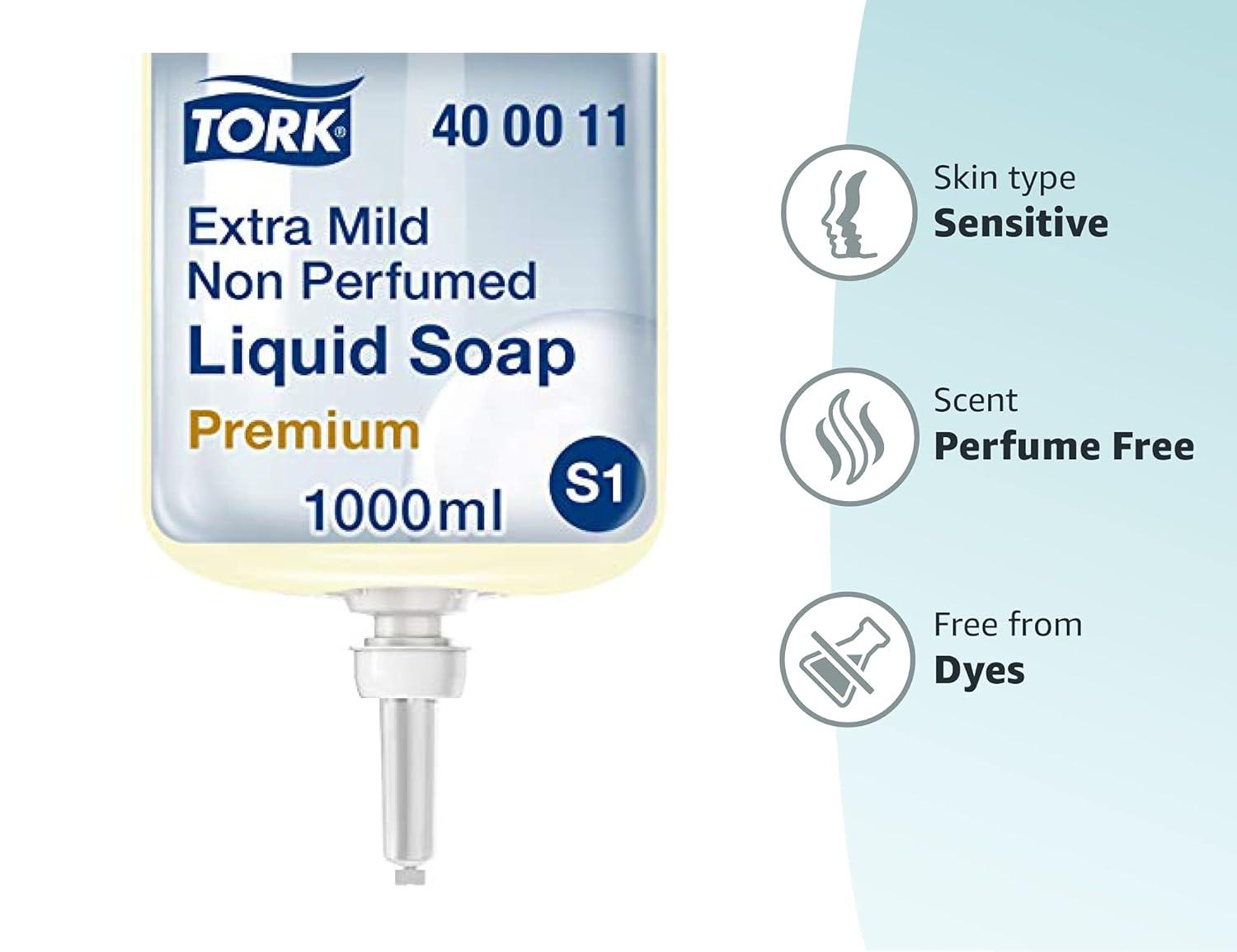 imageTork Extra Mild Liquid Soap S1 No fragrance added 6 x 1L 400011