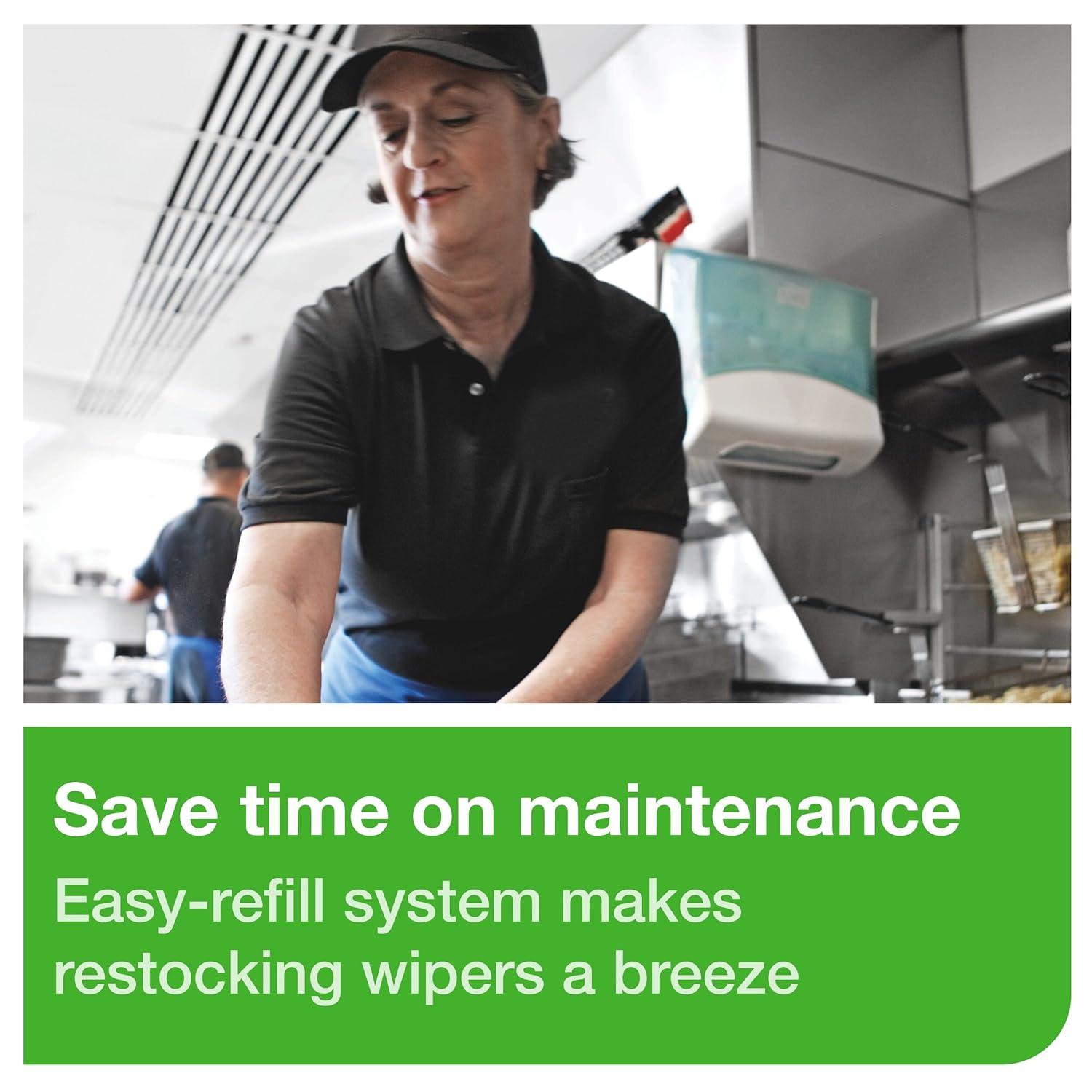 imageTork Folded Wiper Dispenser AquaWhite W4 WallMounted 654021