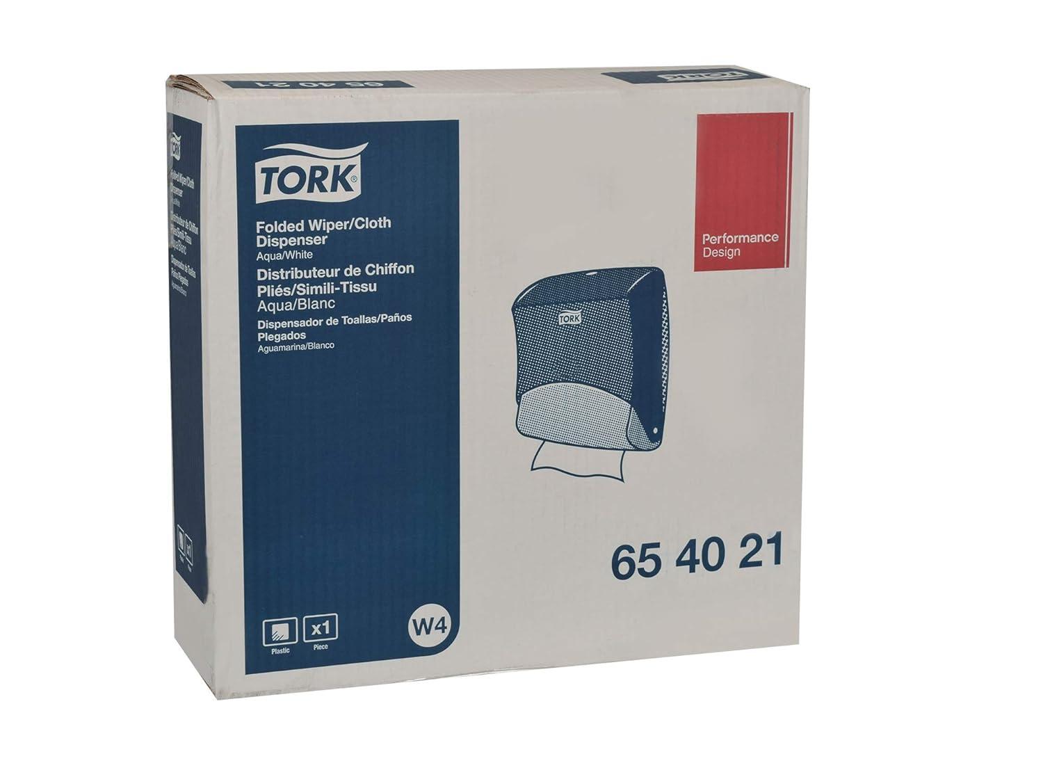 imageTork Folded Wiper Dispenser AquaWhite W4 WallMounted 654021