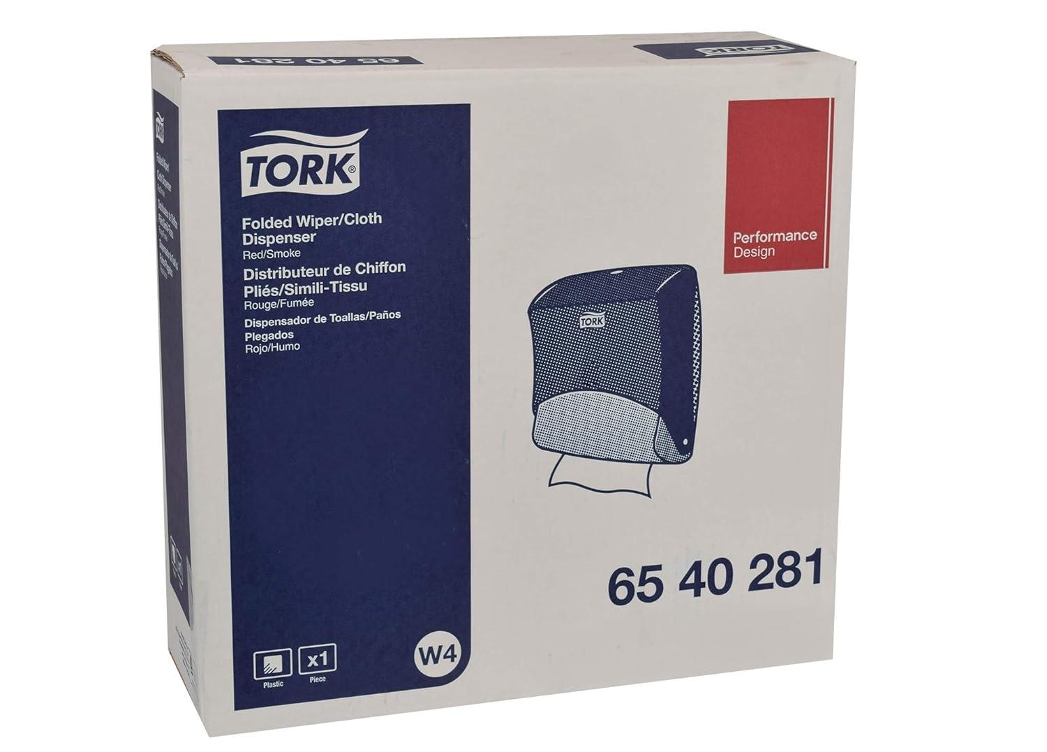 imageTork Folded Wiper Dispenser RedBlack W4 WallMounted 6540281