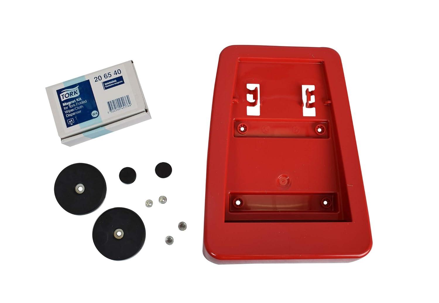 imageTork Folded Wiper Dispenser RedBlack W4 WallMounted 6540281