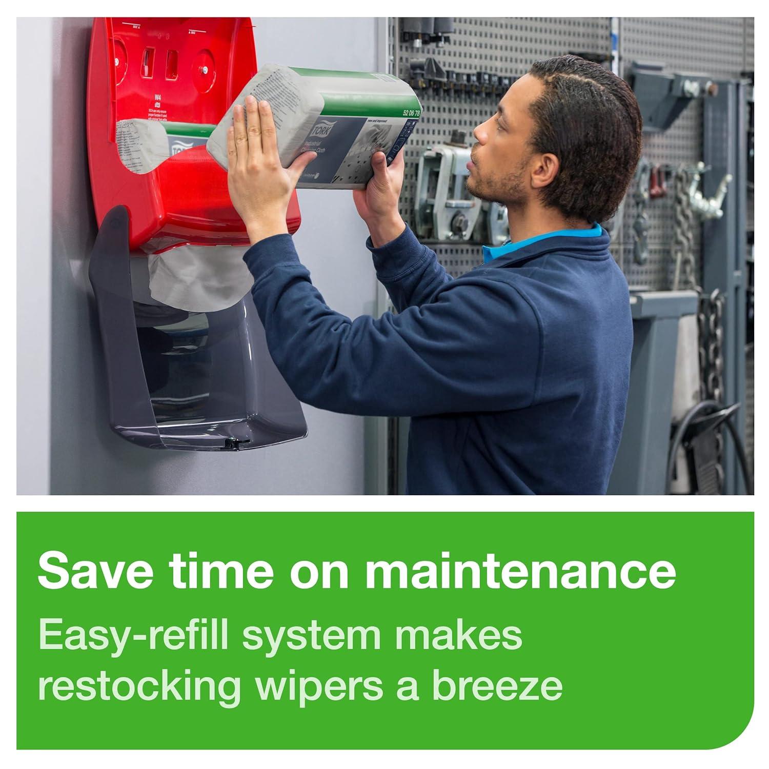 imageTork Folded Wiper Dispenser RedBlack W4 WallMounted 6540281