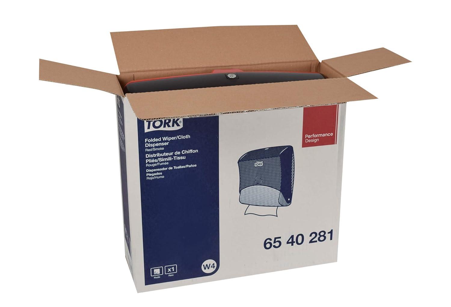 imageTork Folded Wiper Dispenser RedBlack W4 WallMounted 6540281