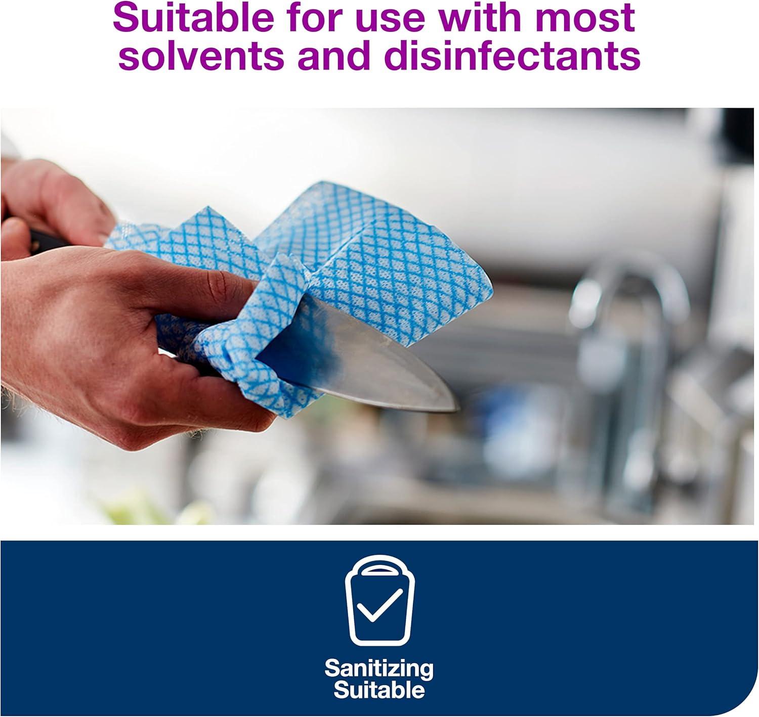 imageTork Foodservice Cleaning Towel BlueWhite Self Dispensing 14 Folded 1 x 240 Cloths 192181ABlueWhite