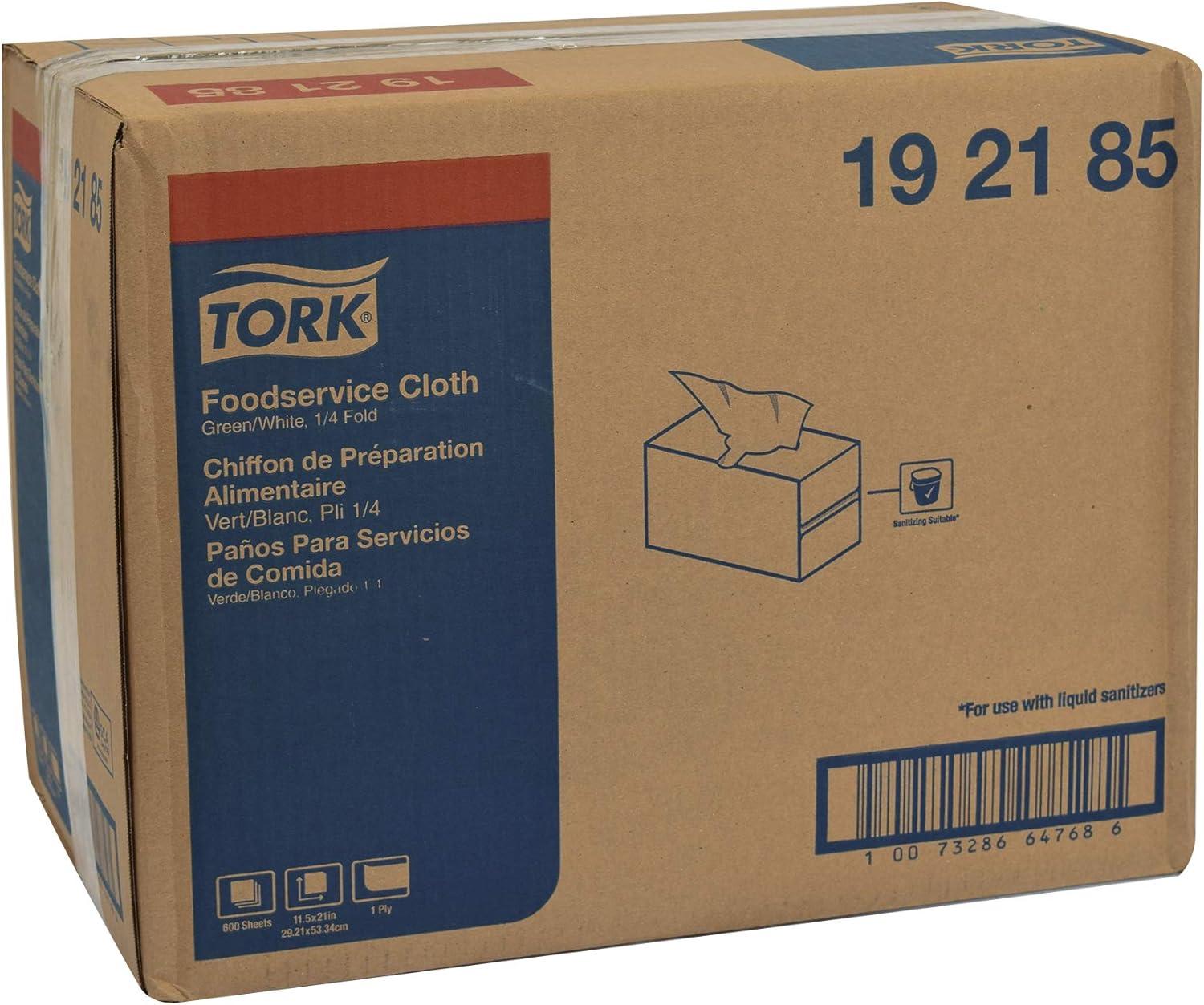 imageTork Foodservice Cleaning Towel BlueWhite Self Dispensing 14 Folded 1 x 240 Cloths 192181AGreenWhite