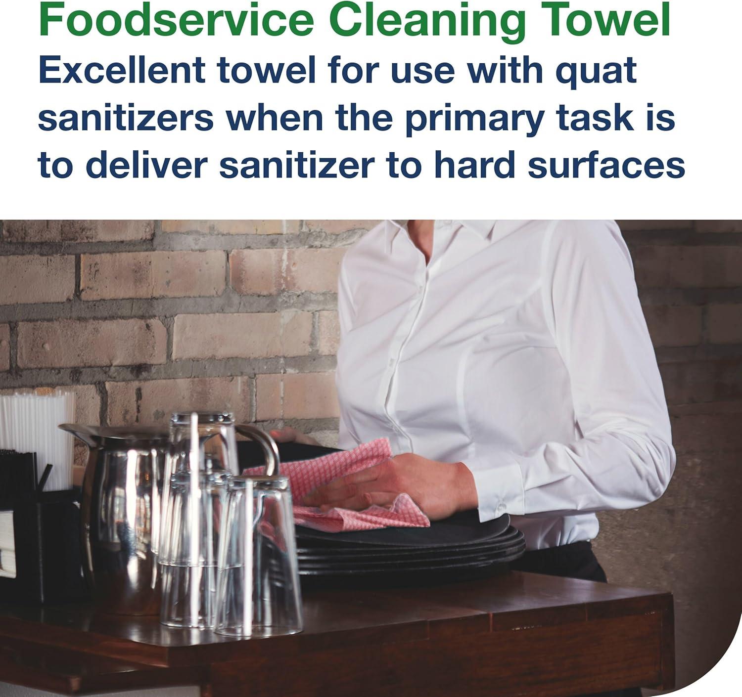 imageTork Foodservice Cleaning Towel BlueWhite Self Dispensing 14 Folded 1 x 240 Cloths 192181APink and White