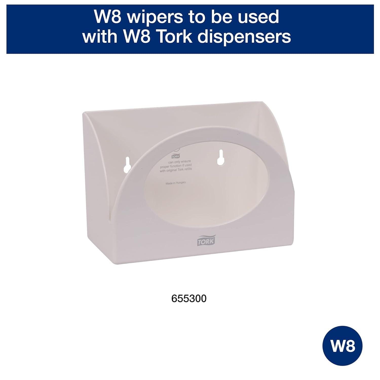 imageTork Foodservice Cleaning Towel BlueWhite W8 ZFolded 4 x 80 Cloths 192183