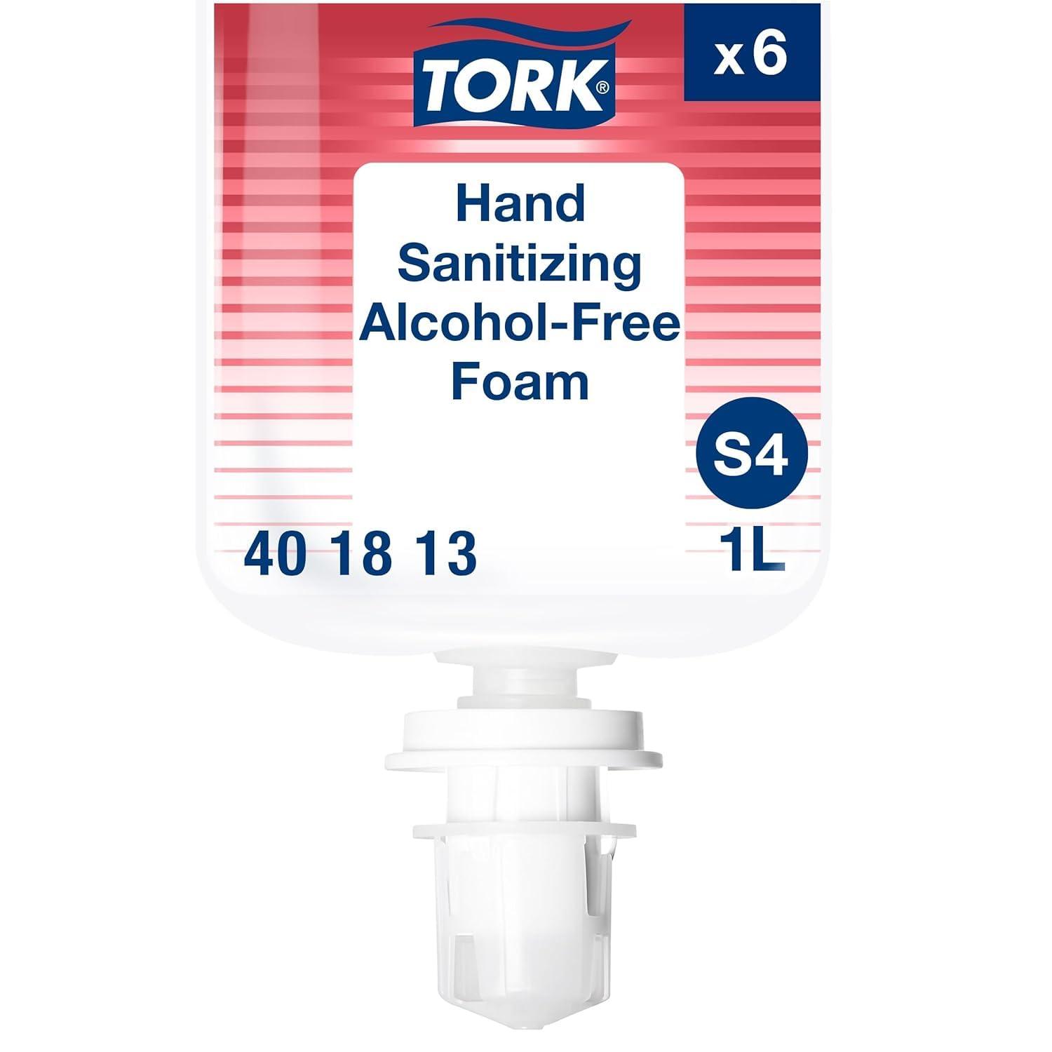 imageTork Hand Sanitizing AlcoholFree Foam S4 AlcoholFree Alternative 6 x 1L 401813 Formerly 401213