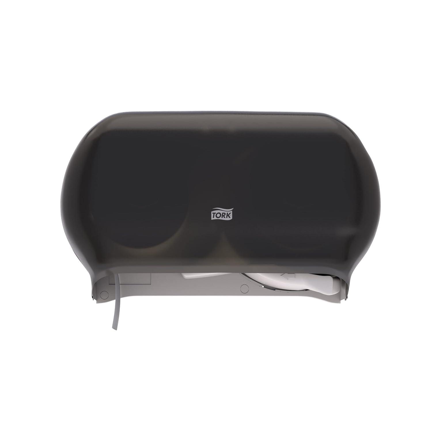 imageTork Hand Towel Roll Dispenser Smoke H21 Lever Auto Transfer PushDown Handle HighCapacity Translucent 84TR ampamp Twin Jumbo Toilet Paper Roll Dispenser Smoke T22 Refill Indicator Window 56TR