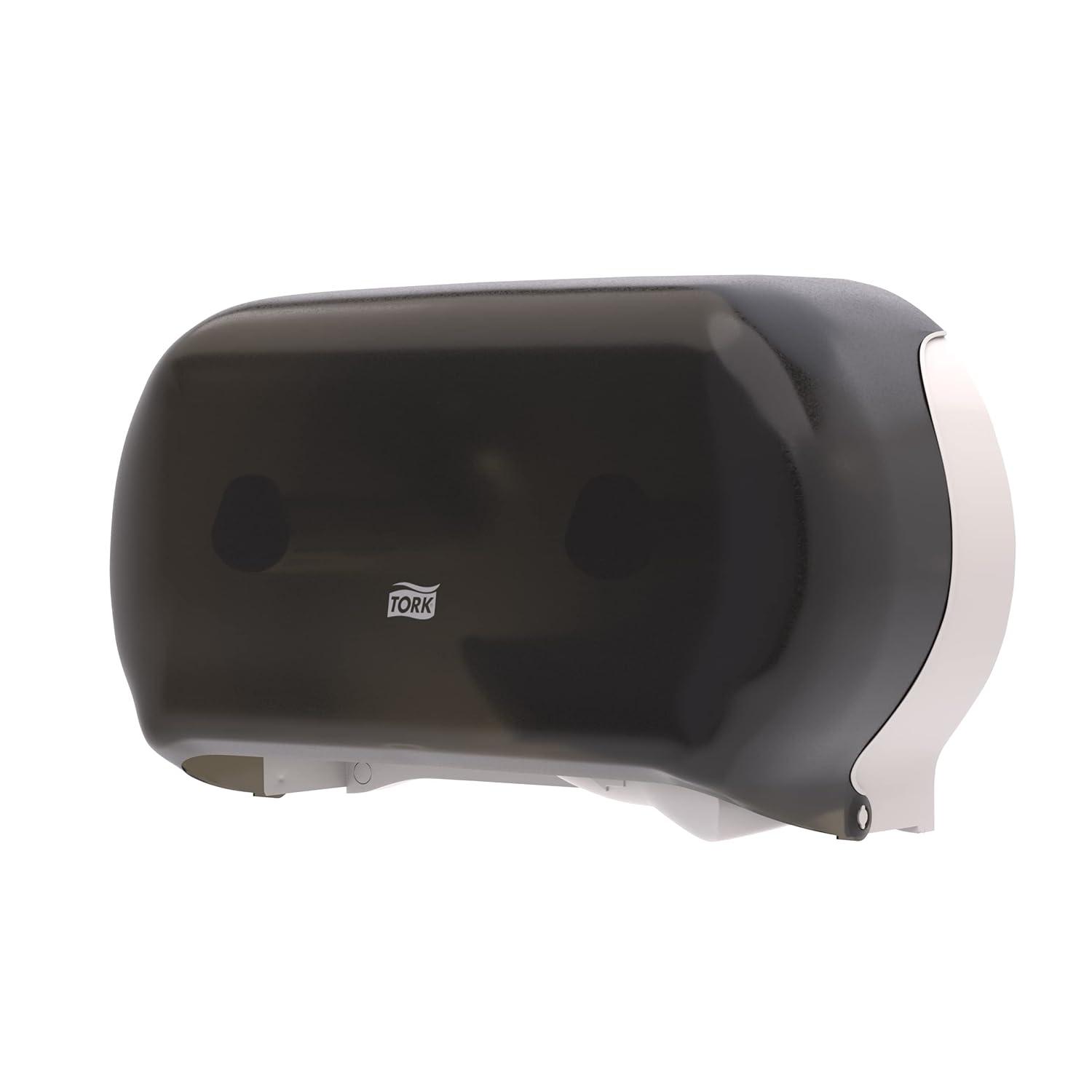 imageTork Hand Towel Roll Dispenser Smoke H21 Lever Auto Transfer PushDown Handle HighCapacity Translucent 84TR ampamp Twin Jumbo Toilet Paper Roll Dispenser Smoke T22 Refill Indicator Window 56TR