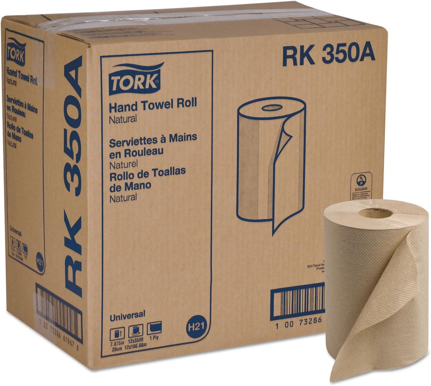 imageTork Hand Towel Roll Natural H80 Universal 100 Recycled Fiber 6 Rolls x 800 ft 8031300Natural
