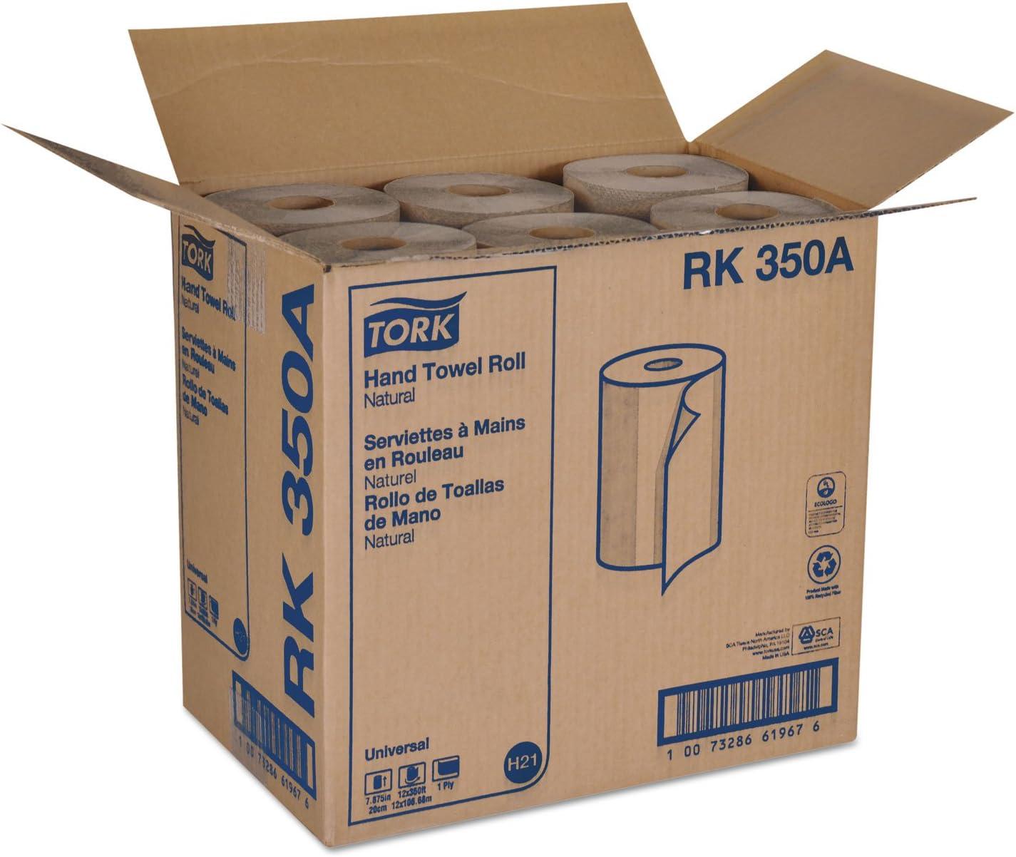 imageTork Hand Towel Roll Natural H80 Universal 100 Recycled Fiber 6 Rolls x 800 ft 8031300Natural