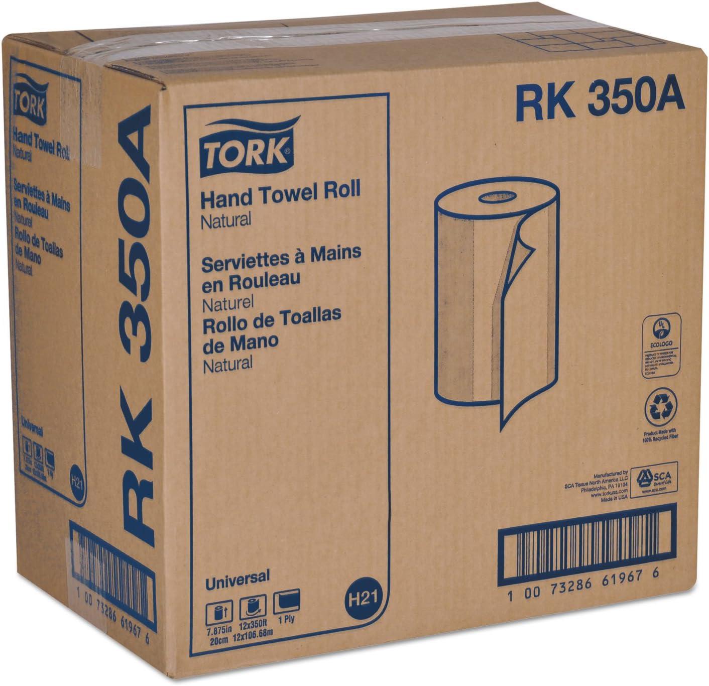 imageTork Hand Towel Roll Natural H80 Universal 100 Recycled Fiber 6 Rolls x 800 ft 8031300Natural