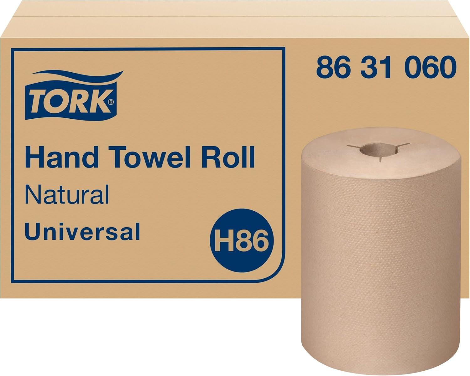 imageTork Hand Towel Roll Natural H80 Universal 100 Recycled Fiber 6 Rolls x 800 ft 8031300Natural