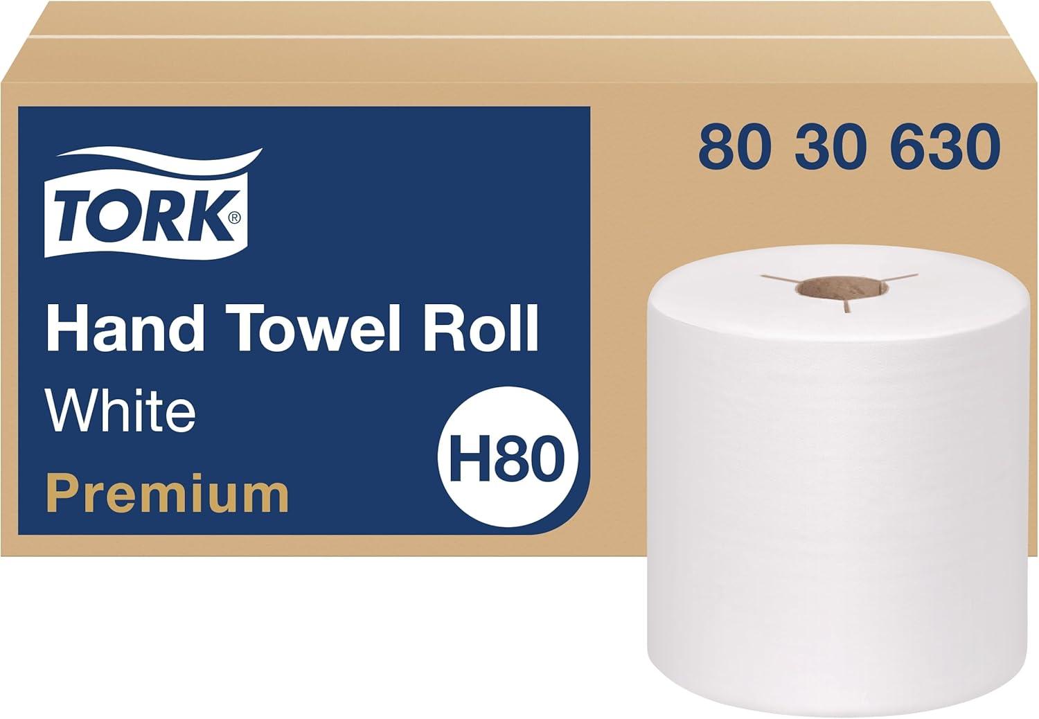 imageTork Hand Towel Roll Natural H80 Universal 100 Recycled Fiber 6 Rolls x 800 ft 8031300White