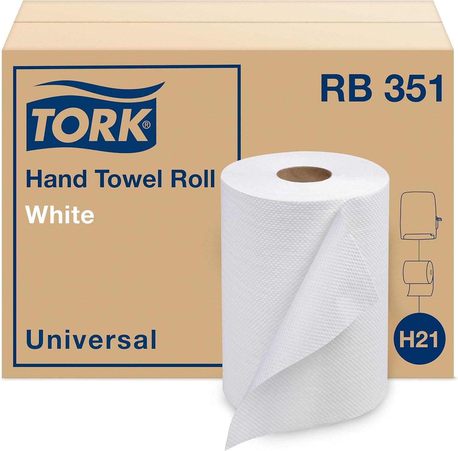 imageTork Hand Towel Roll Natural H80 Universal 100 Recycled Fiber 6 Rolls x 800 ft 8031300White