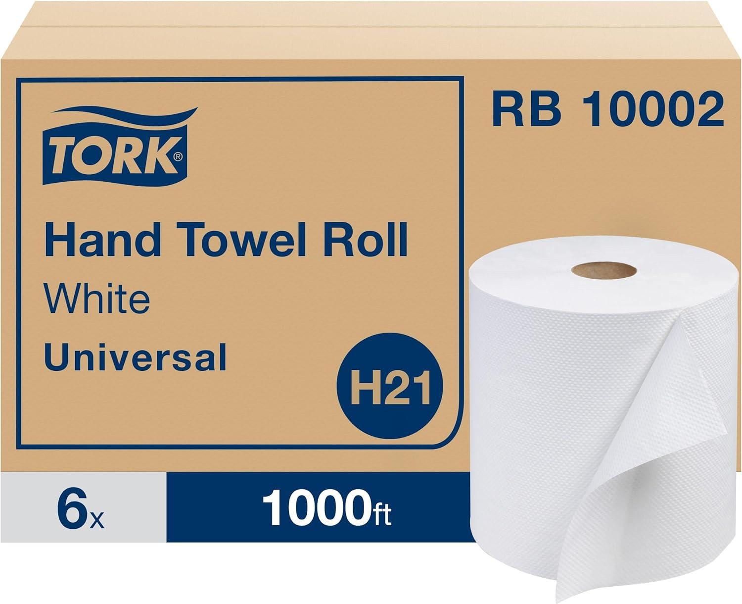 imageTork Hand Towel Roll Natural H80 Universal 100 Recycled Fiber 6 Rolls x 800 ft 8031300White