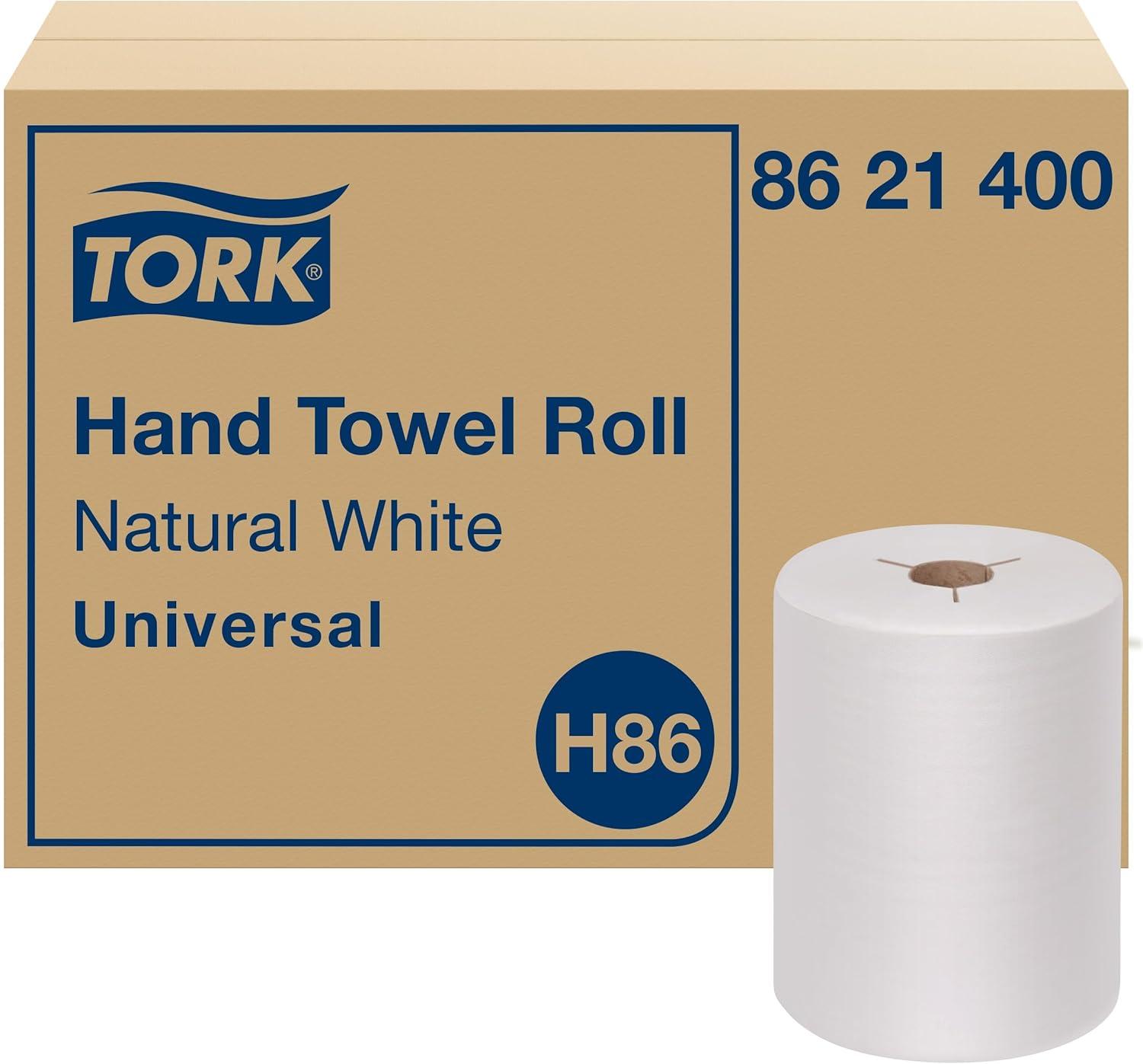 imageTork Hand Towel Roll Natural H80 Universal 100 Recycled Fiber 6 Rolls x 800 ft 8031300White