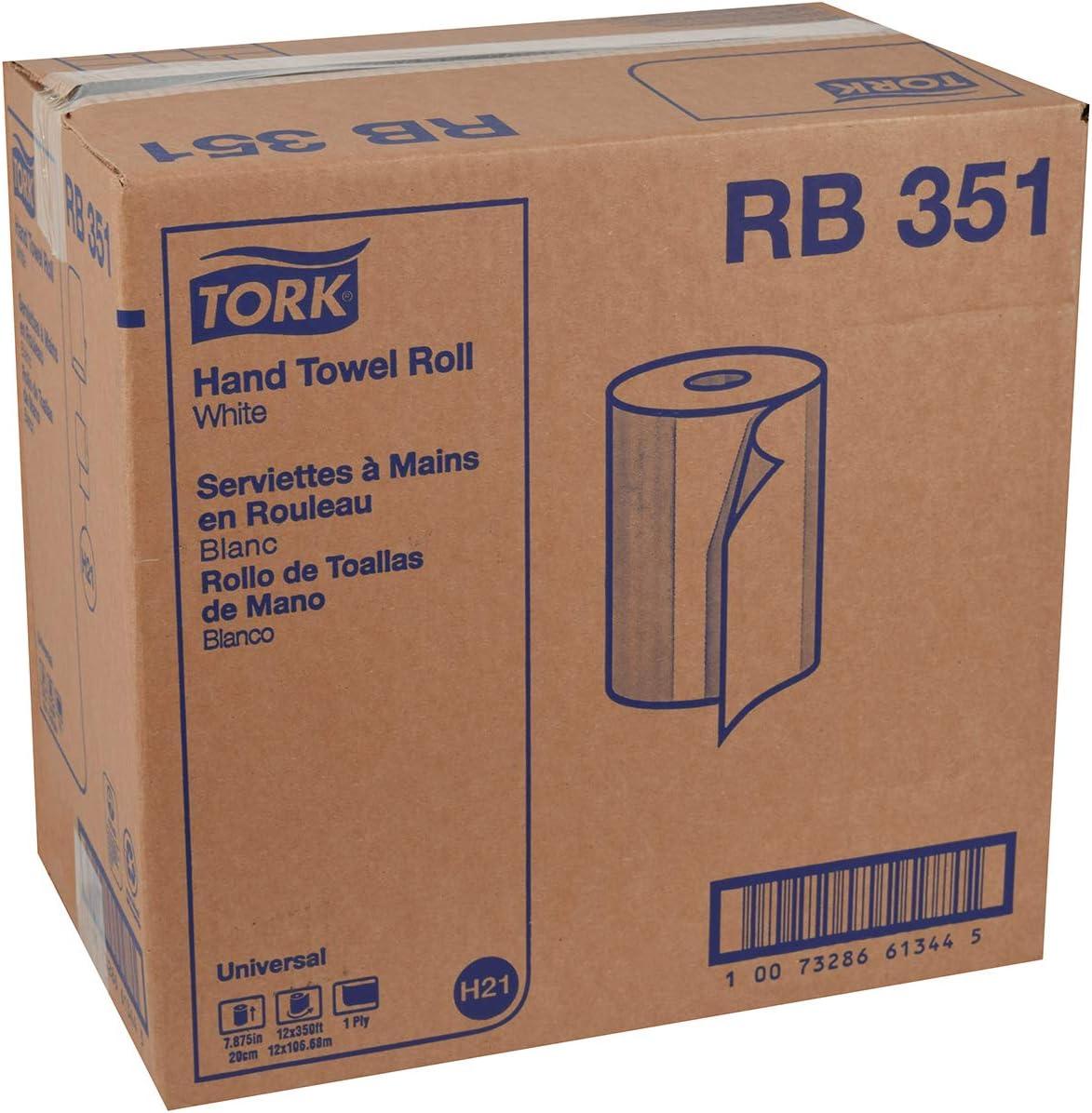 imageTork Hand Towel Roll Natural H80 Universal 100 Recycled Fiber 6 Rolls x 800 ft 8031300White