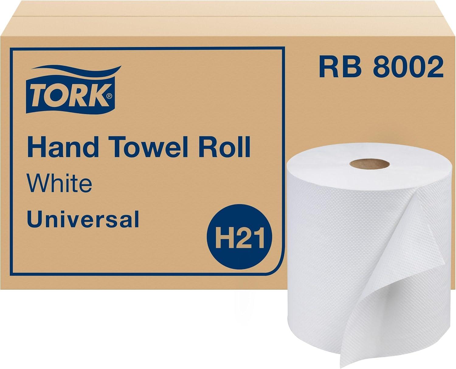 imageTork Hand Towel Roll Natural H80 Universal 100 Recycled Fiber 6 Rolls x 800 ft 8031300White