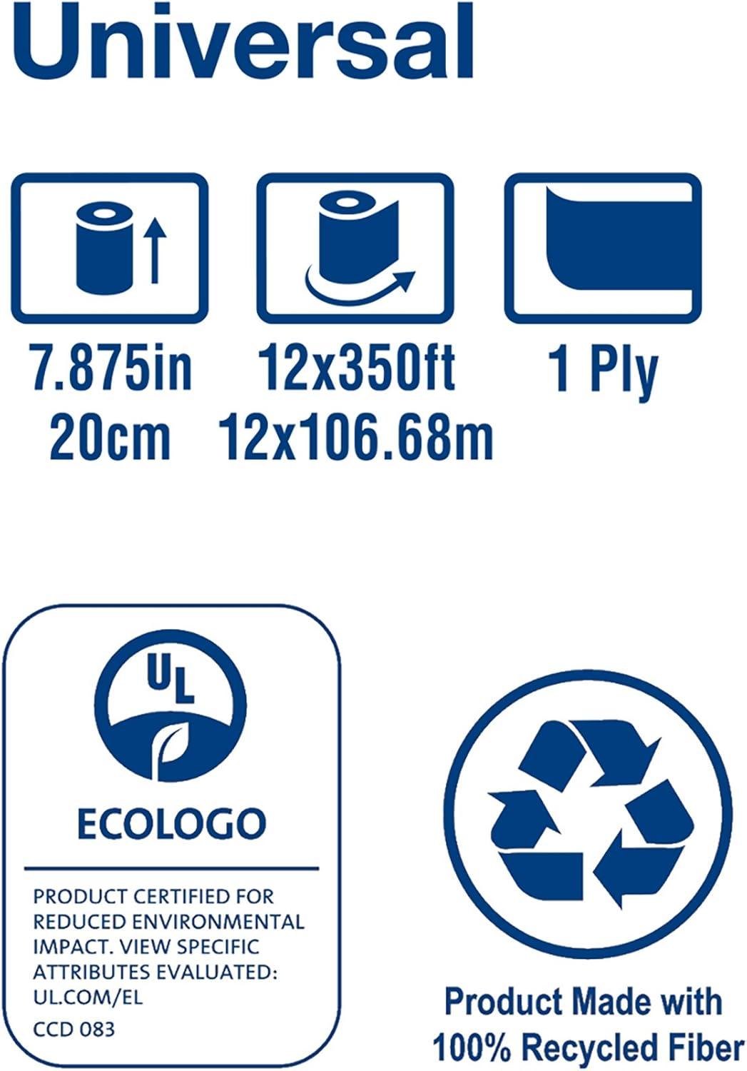 imageTork Hand Towel Roll Natural H80 Universal 100 Recycled Fiber 6 Rolls x 800 ft 8031300White