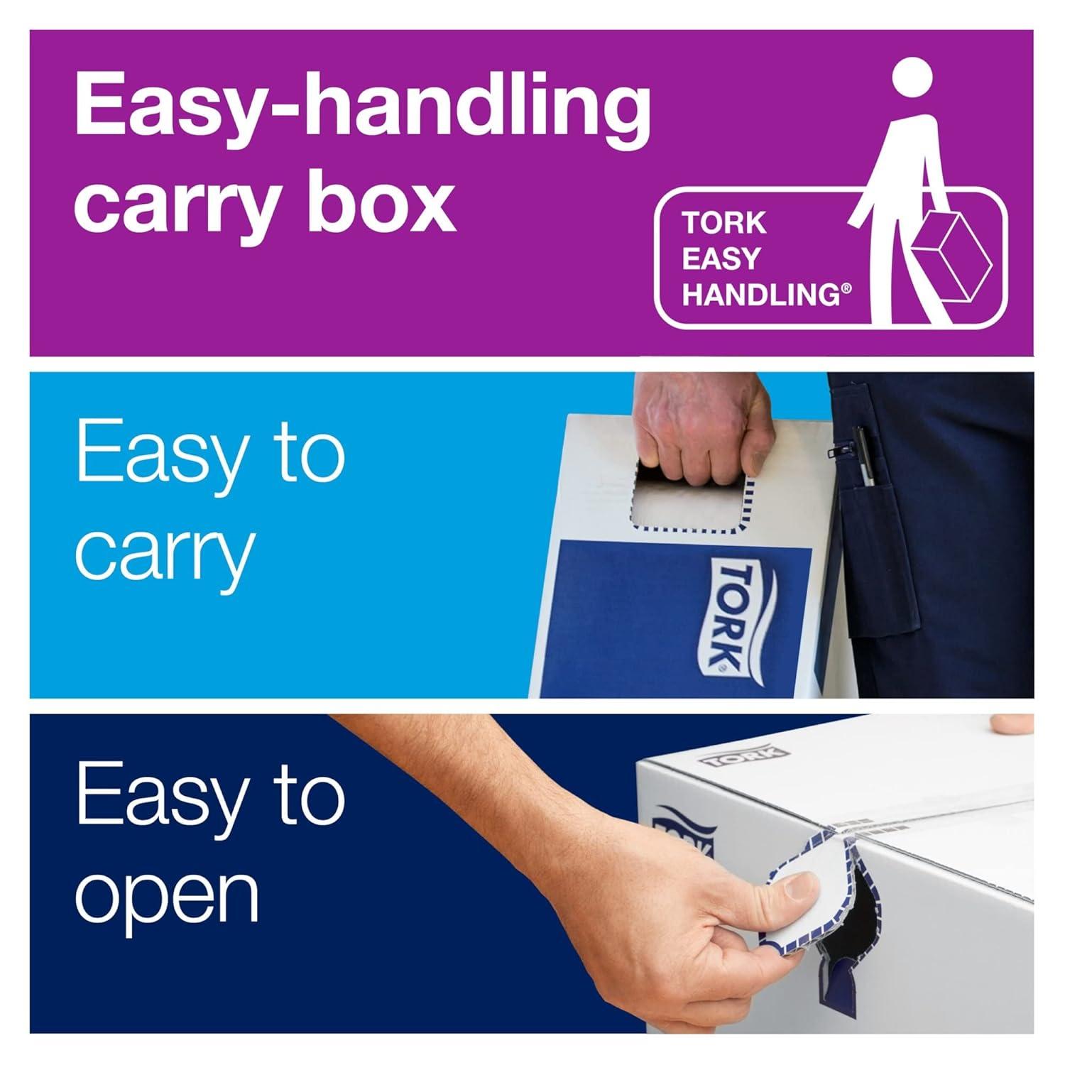 imageTork Hand Towel Roll Natural White Universal H71 Large 100 Recycled 1Ply White 6 Rolls x 800 ft 7171400