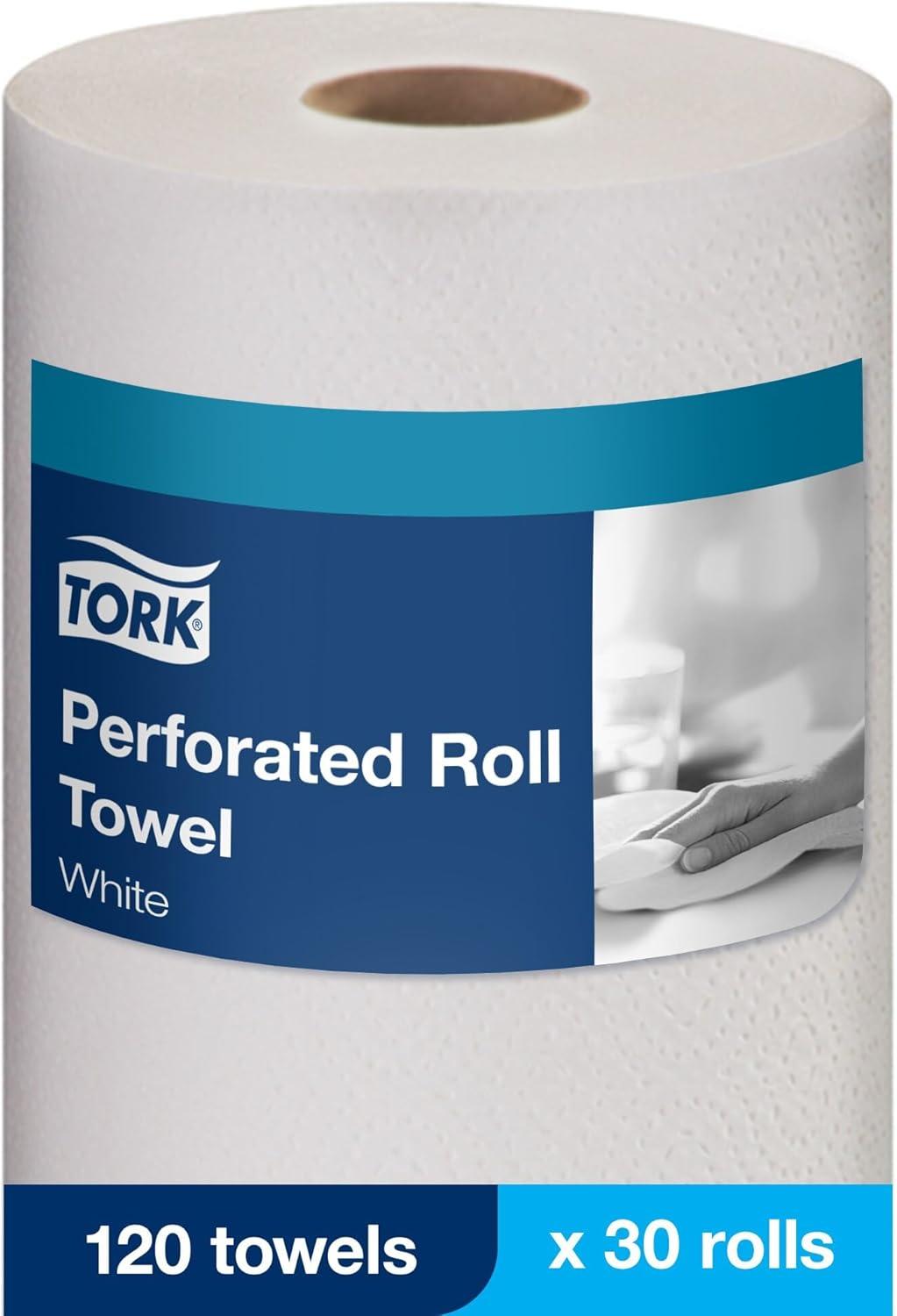 imageTork HandiSize Perforated Roll Towel White Certified Compostable 30 x 120 Towels HB9201Small